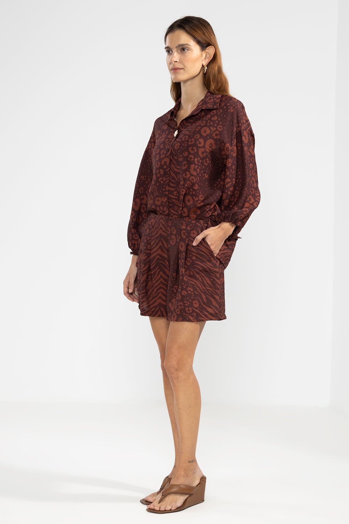 Flo Shorts Feline Chocolate