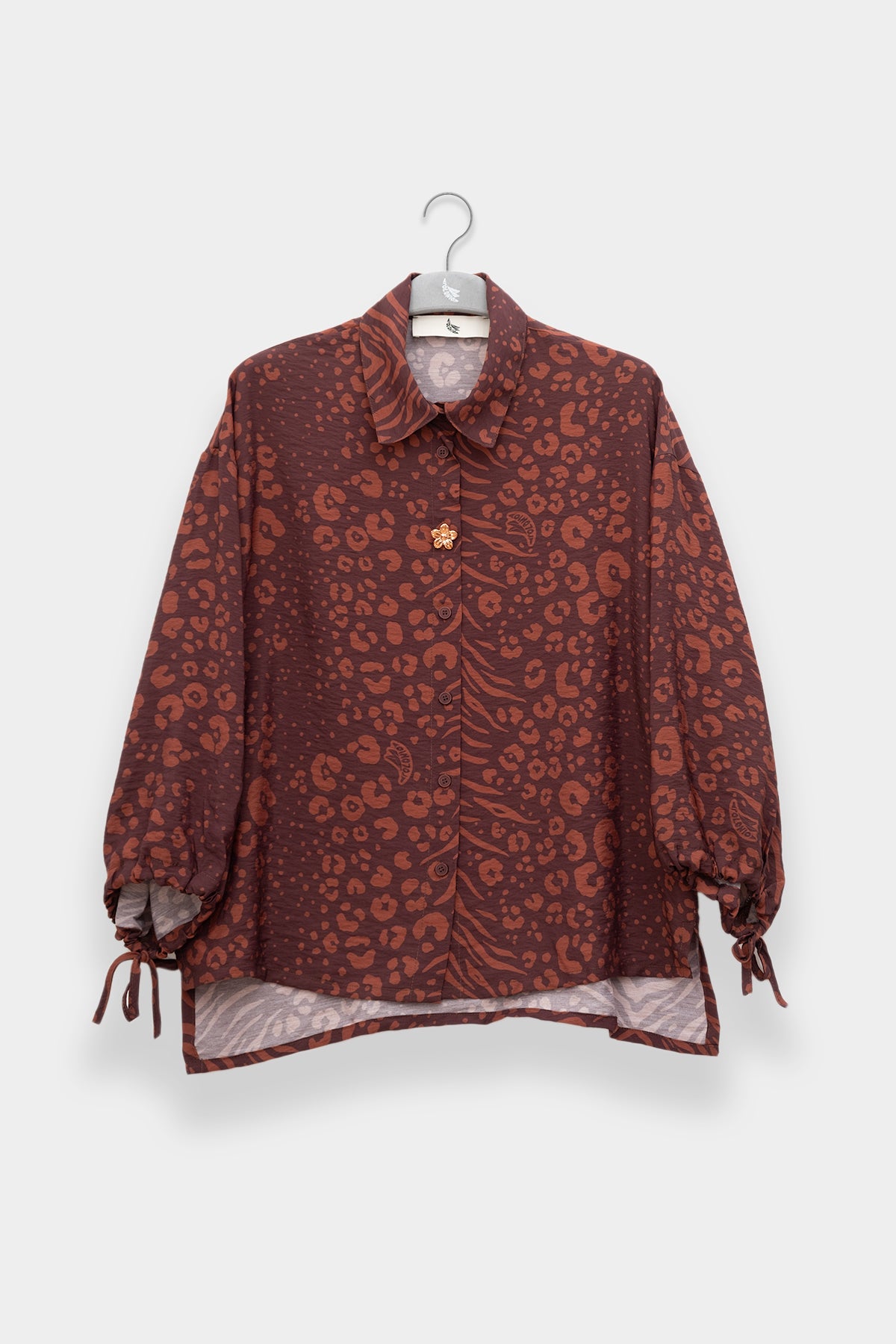 Flo Shirt in Feline Choclate