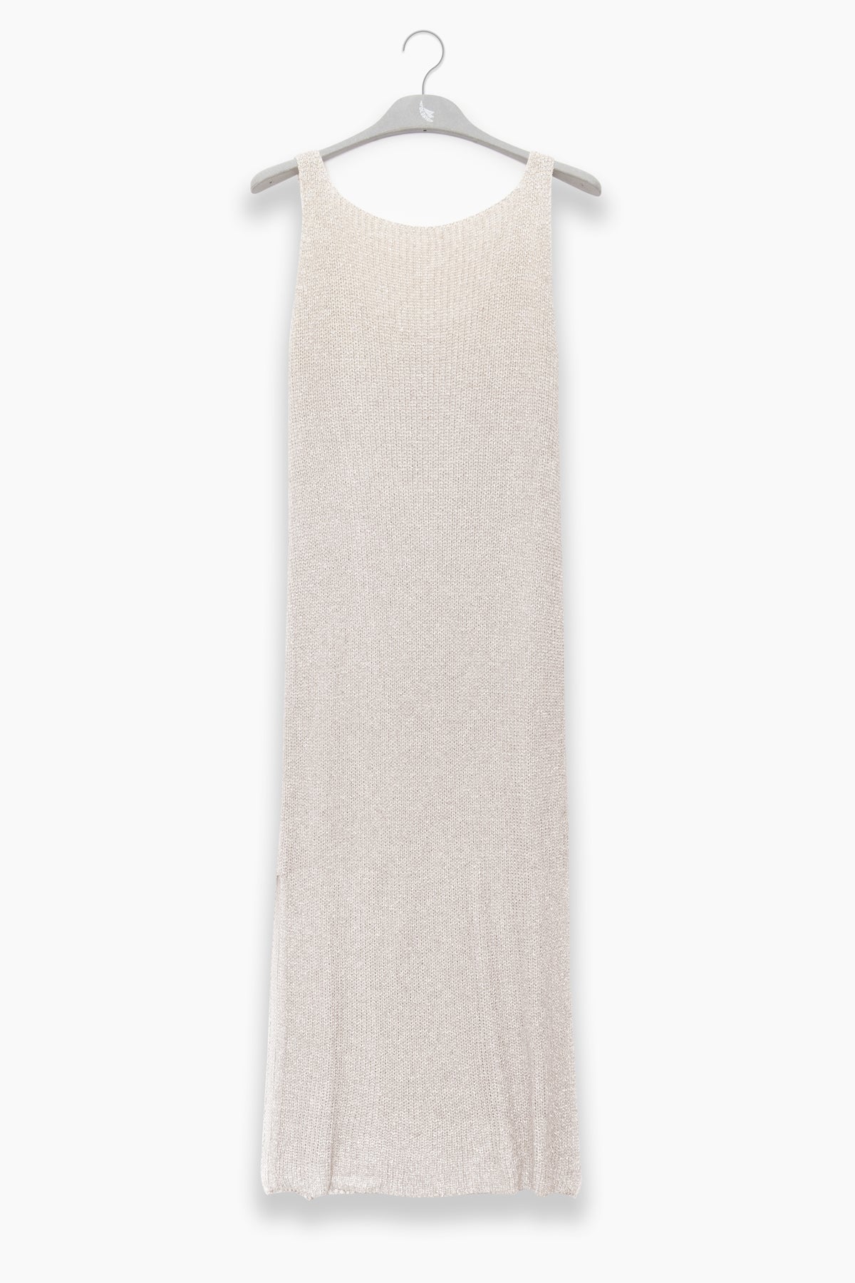 Midi dress with openwork in viscose and lurex blend | Polonio Midi dress with openwork in viscose and lurex blend | Polonio