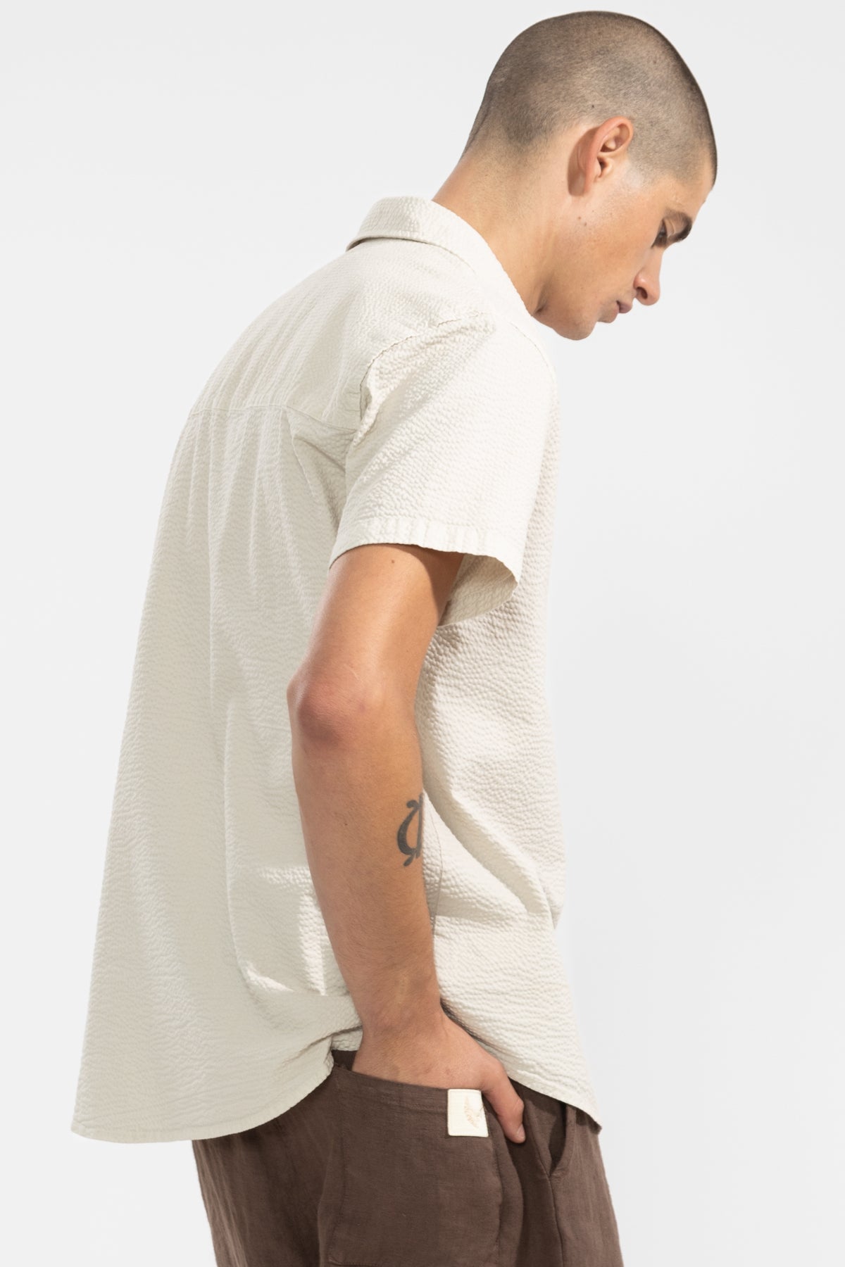 Chemise manches courtes Fede Oyster