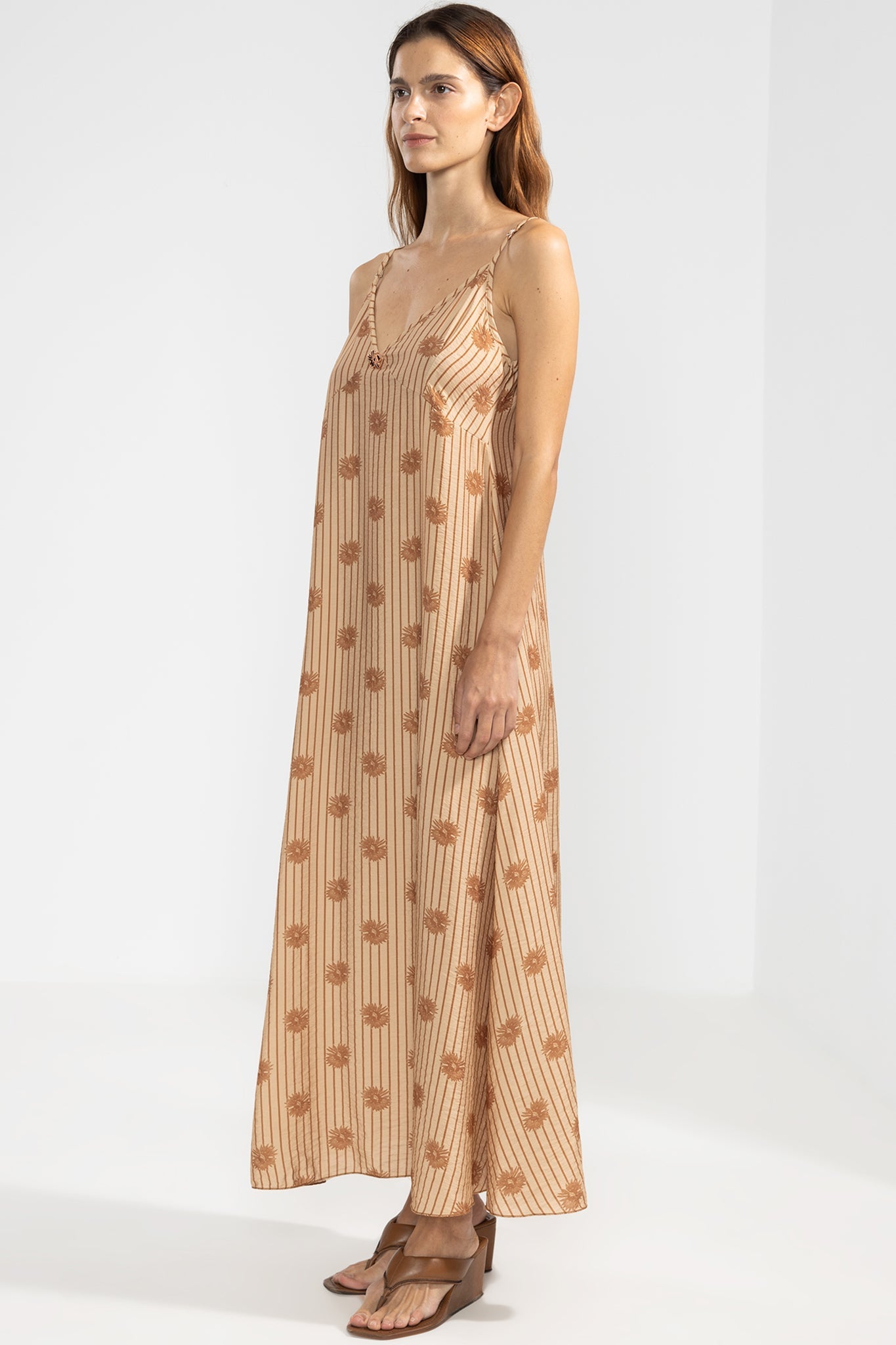 Flo Dress in Bloomline Camel