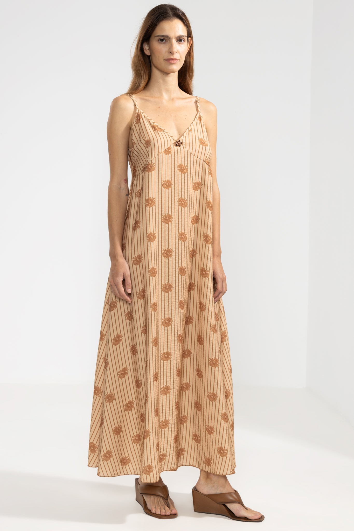 Flo Dress in Bloomline Camel