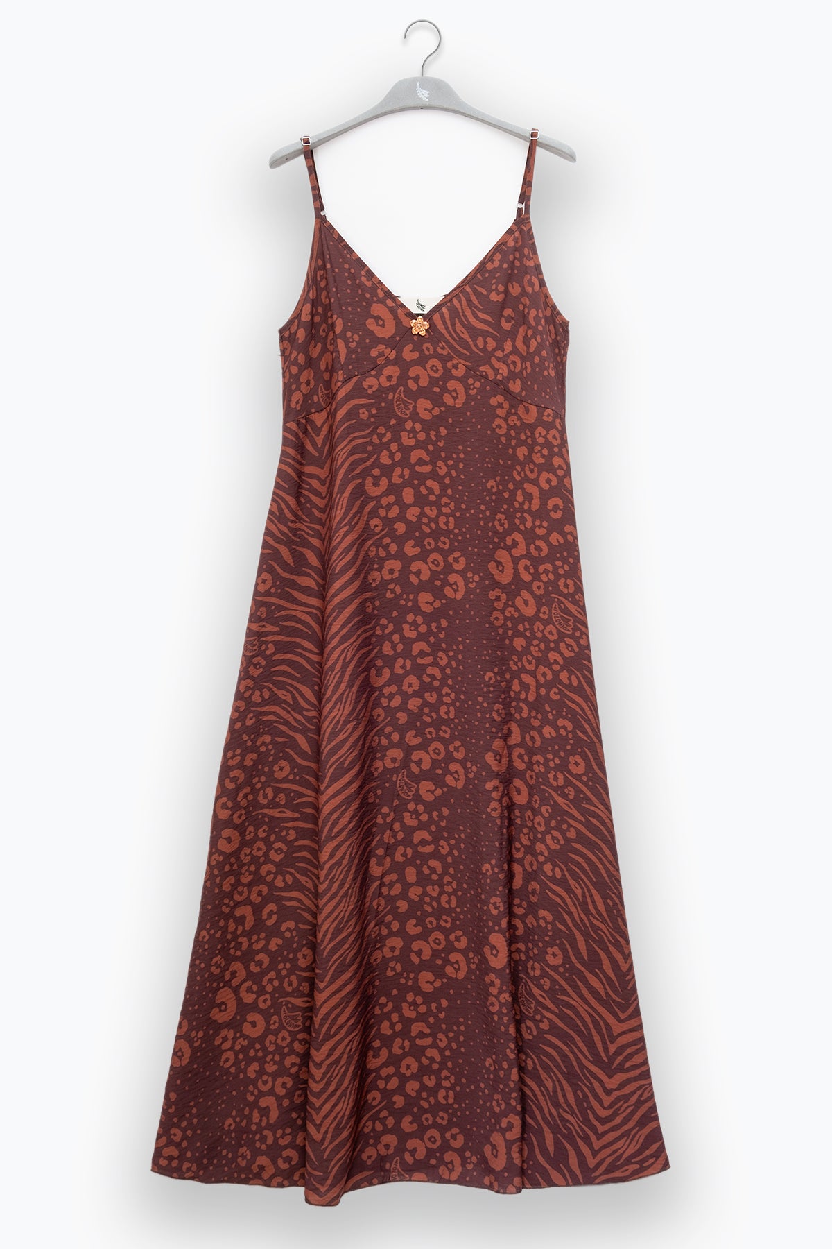 Women's Animal Print Dress  V-Neck | Polonio