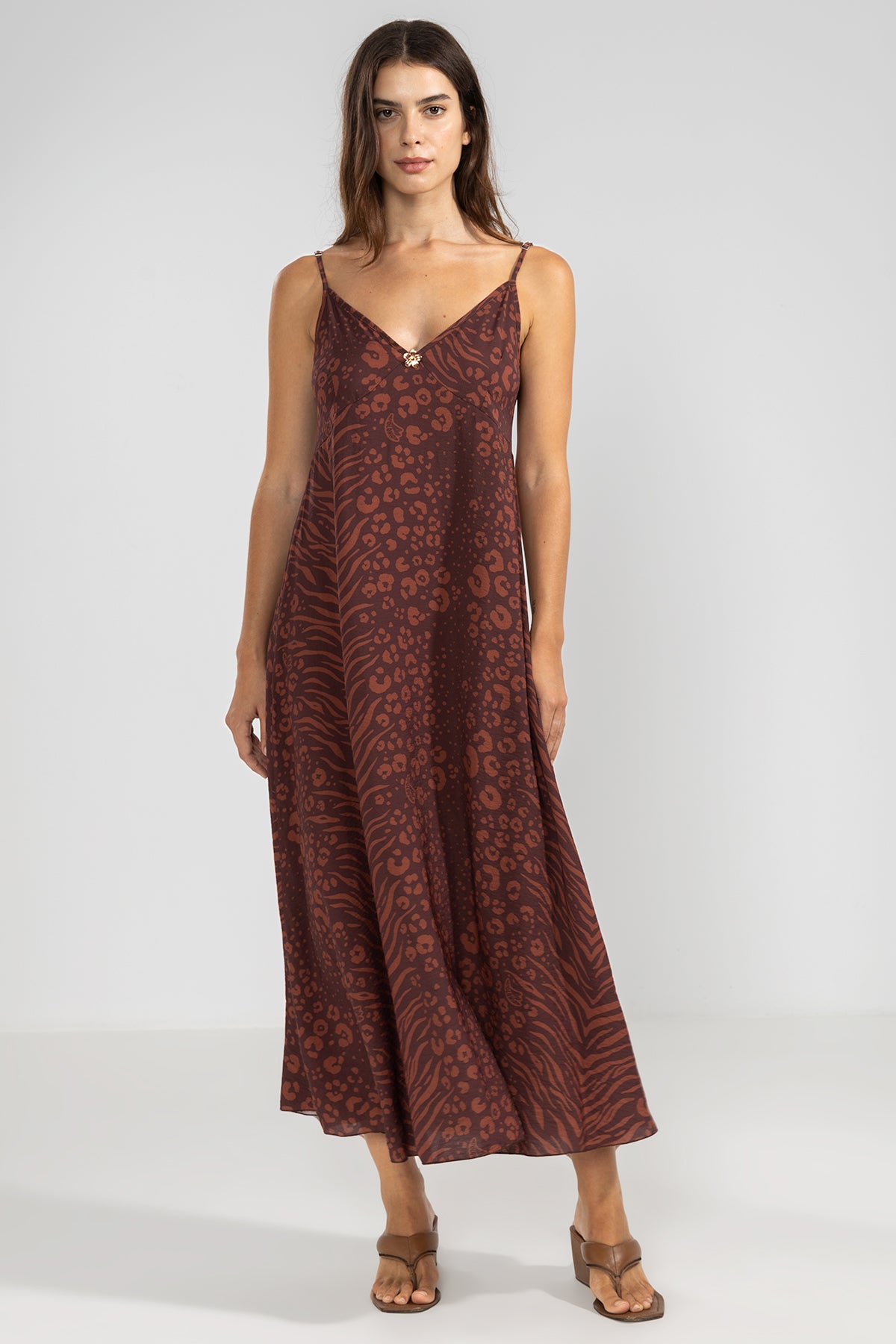 Flow Dress in Feline Chocolate
