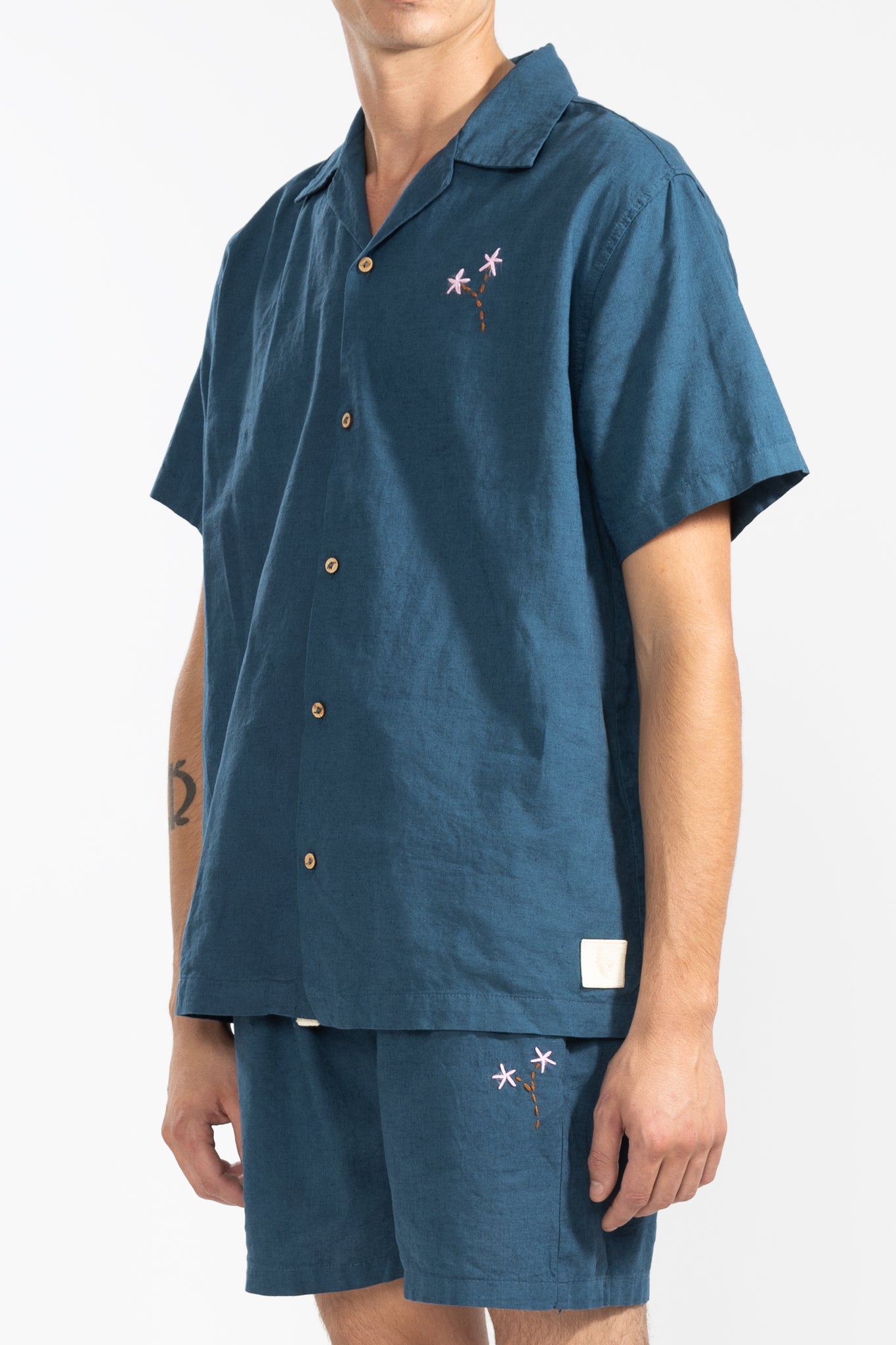 Chemise Camper Boxy Florale Bleue