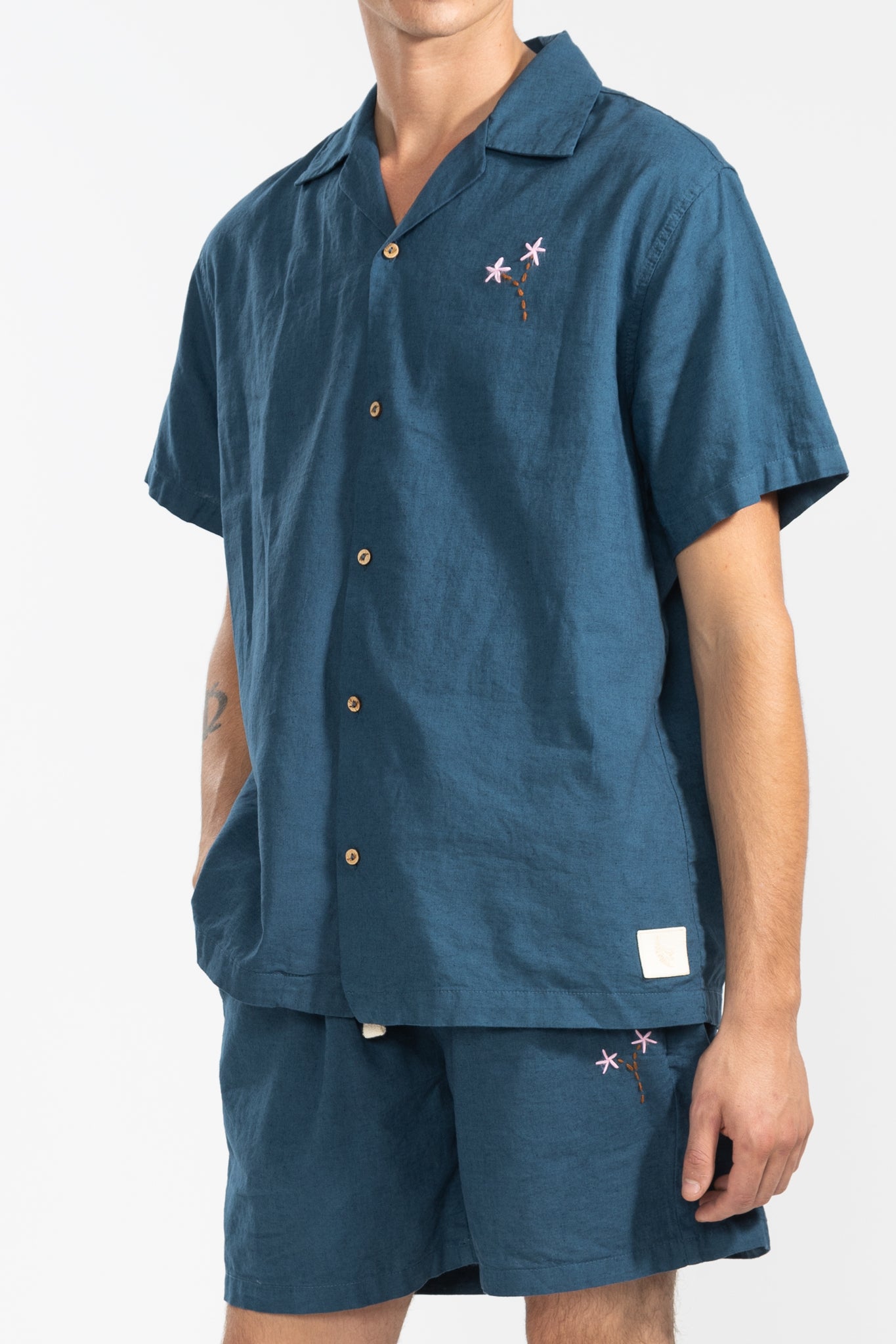 Chemise Camper Boxy Florale Bleue