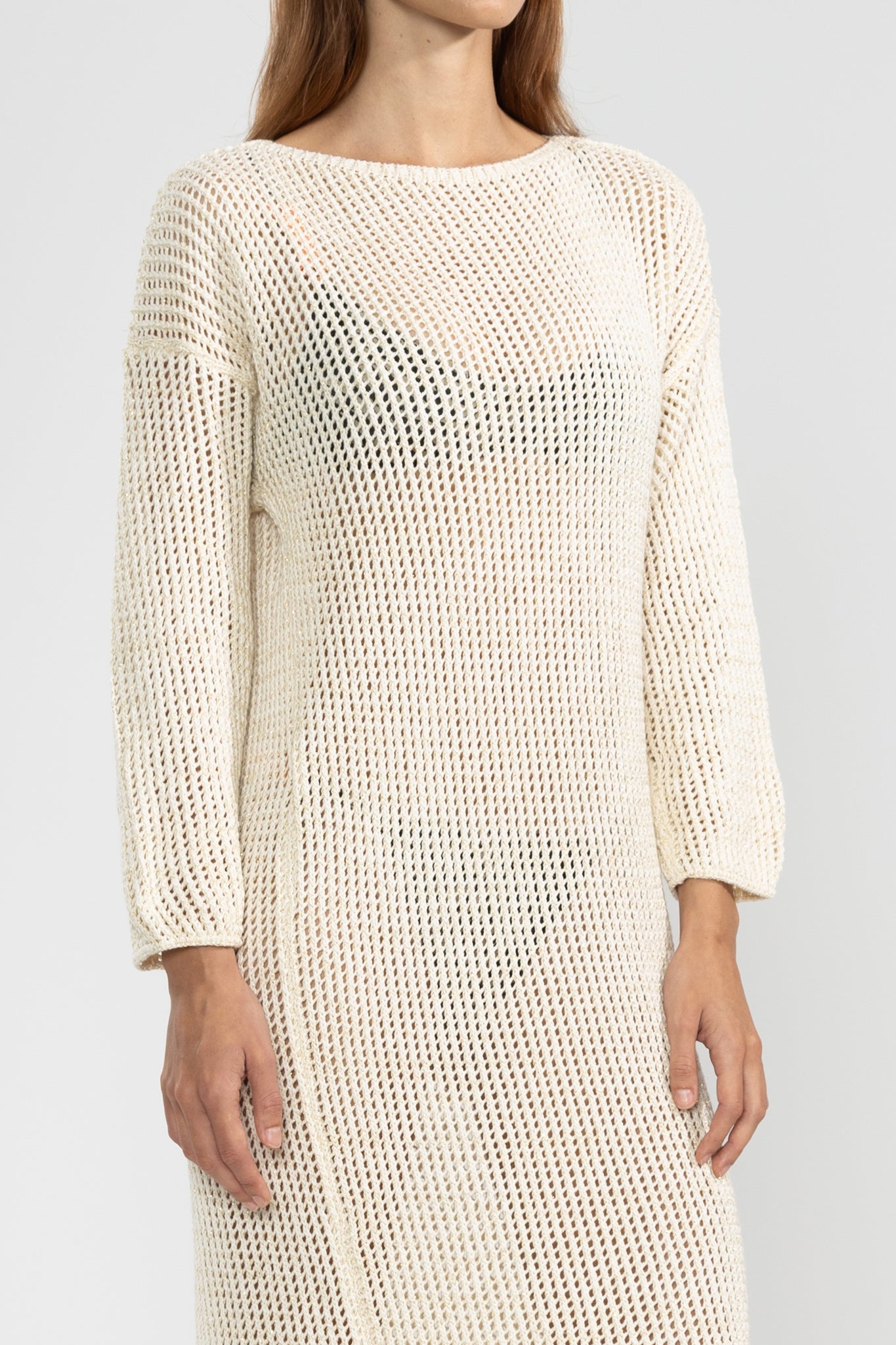 Fringes Dress in Cream