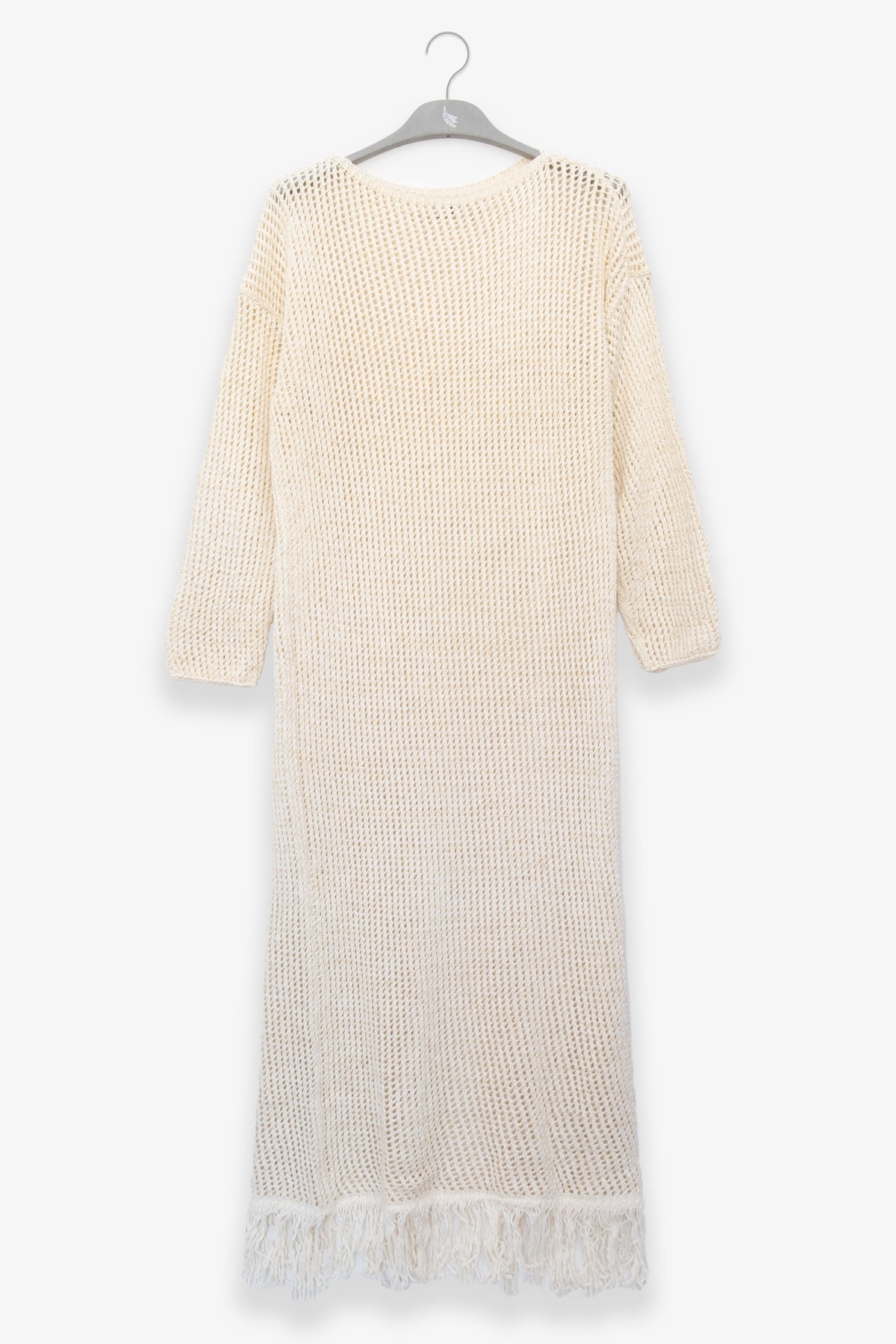 Fransen Kleid in Creme