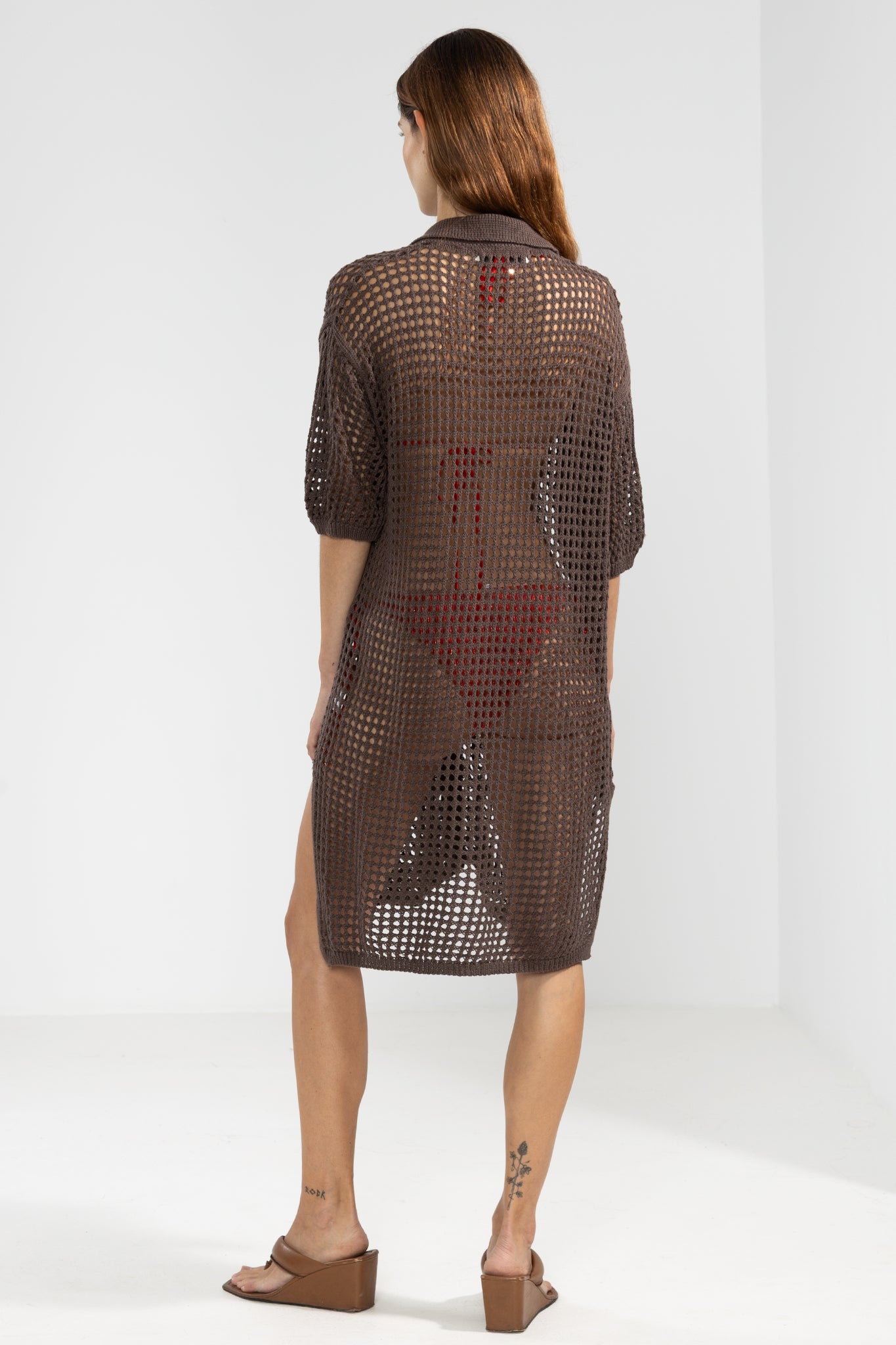 Langes Strickhemd Choco