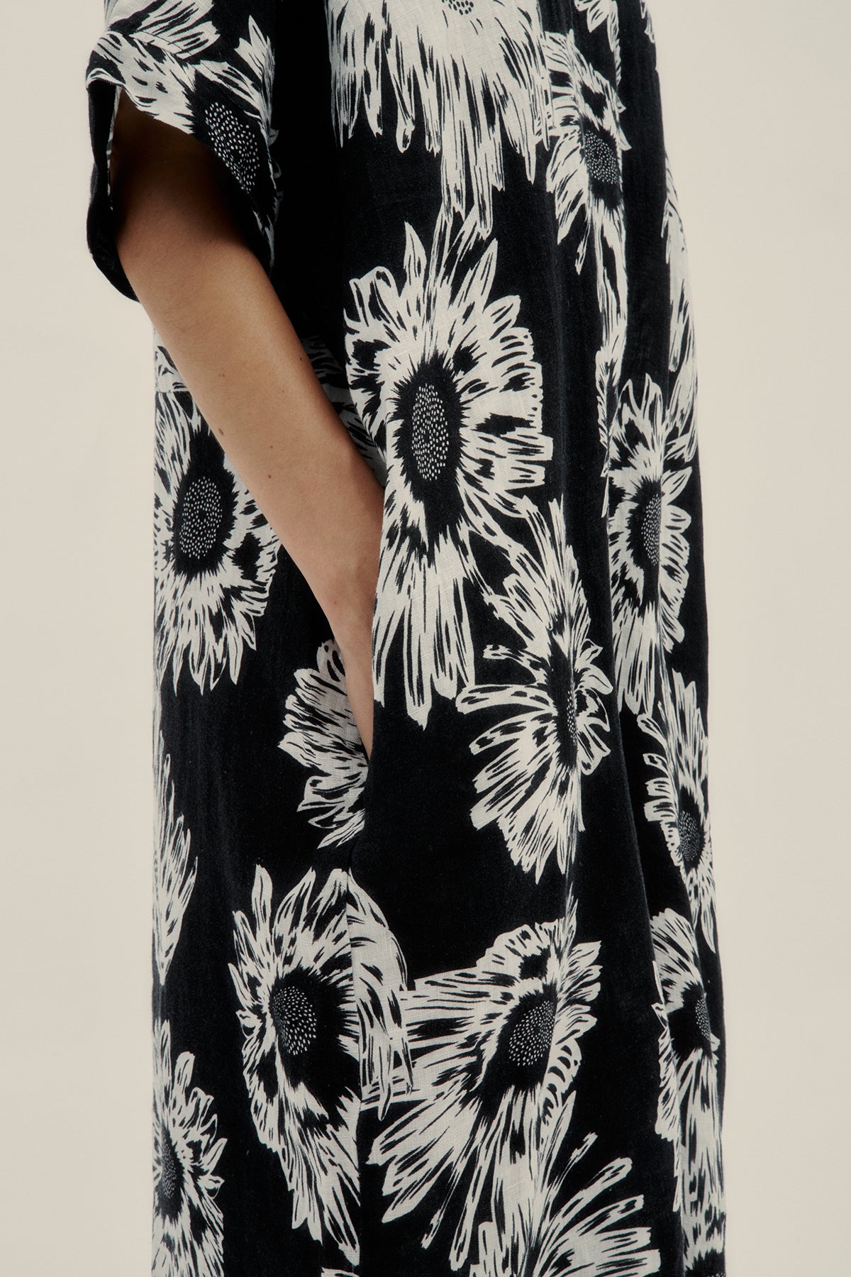 Vestido Lino Marie Jelly Black - Polonio