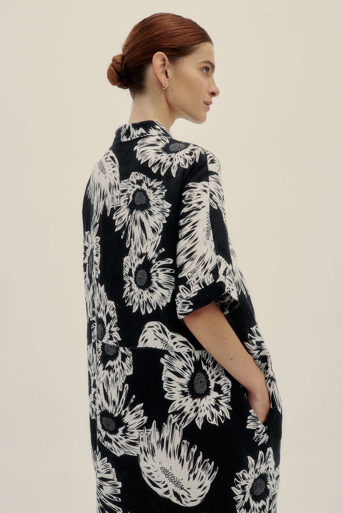 Vestido Lino Marie Jelly Black - Polonio