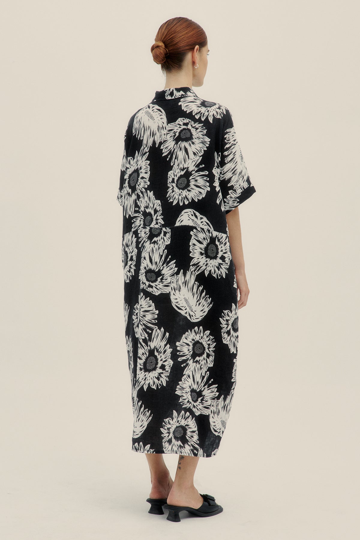 Vestido Lino Marie Jelly Black - Polonio