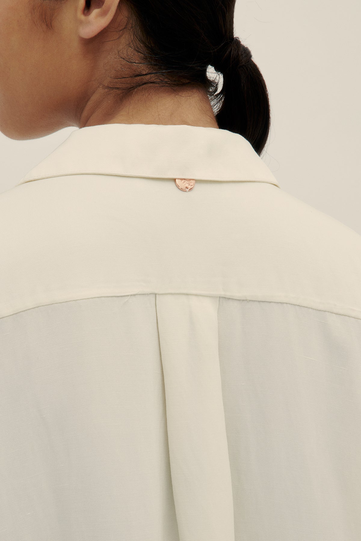 Camisa Manga Larga Crema - Polonio