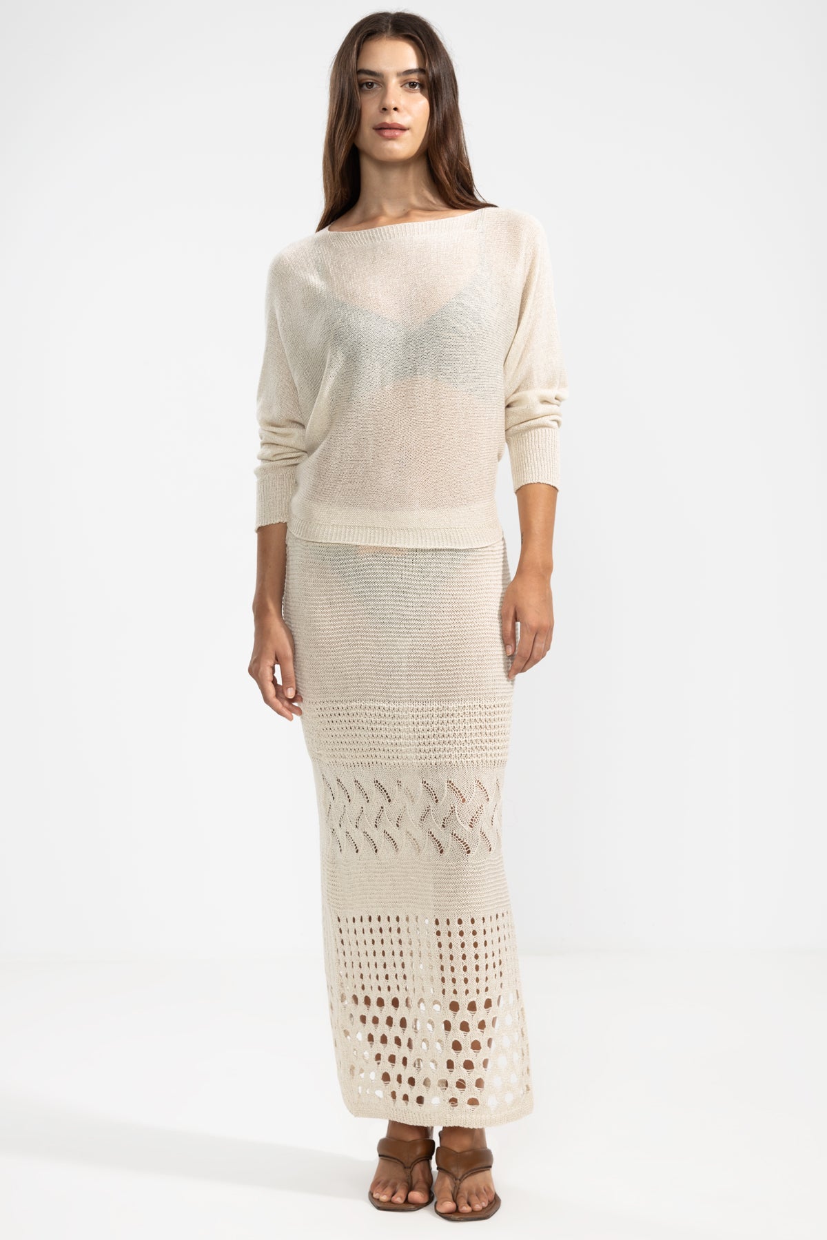 Lu Tiger Sweater in Cream