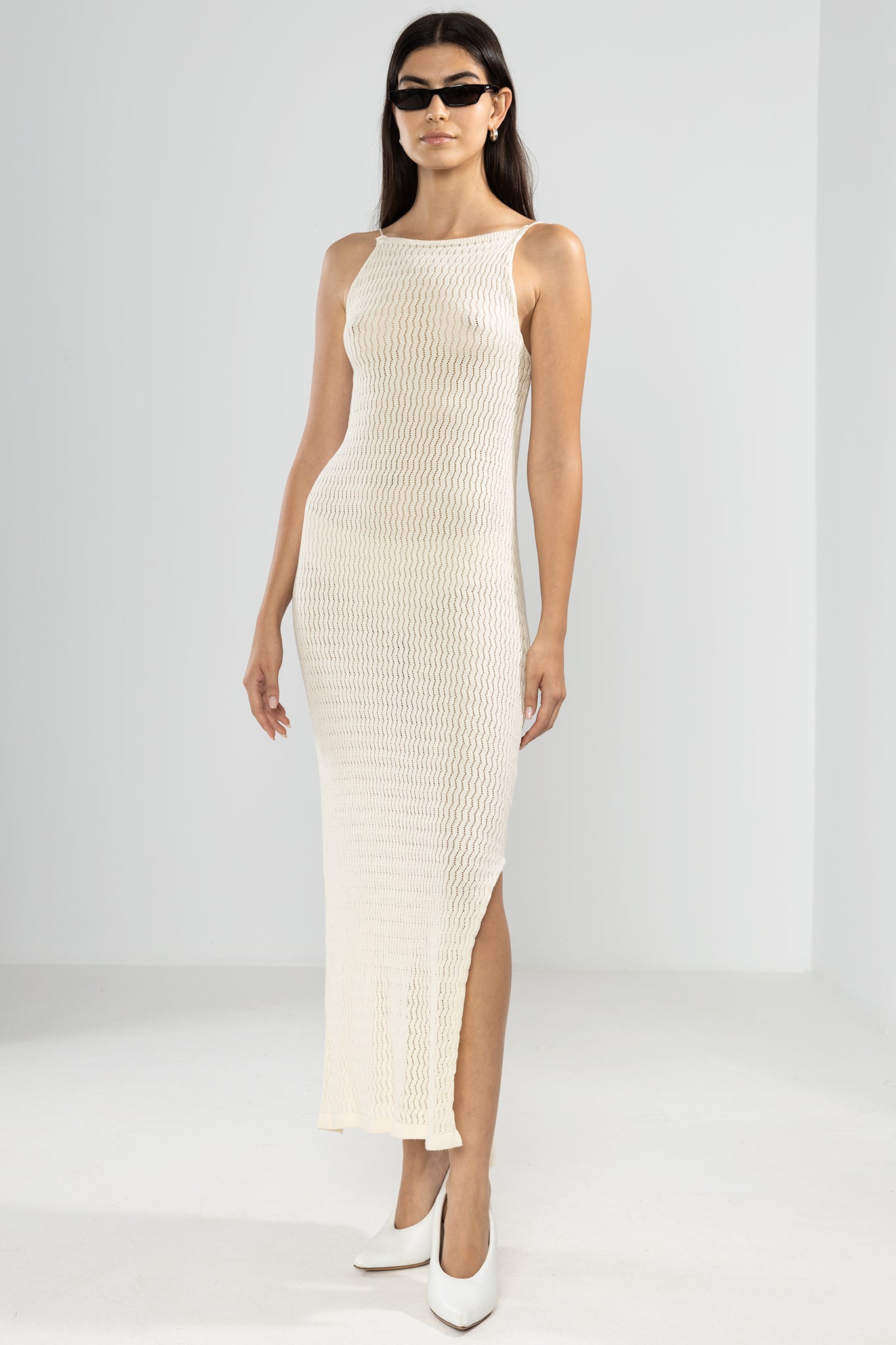 Maria Kleid in Creme