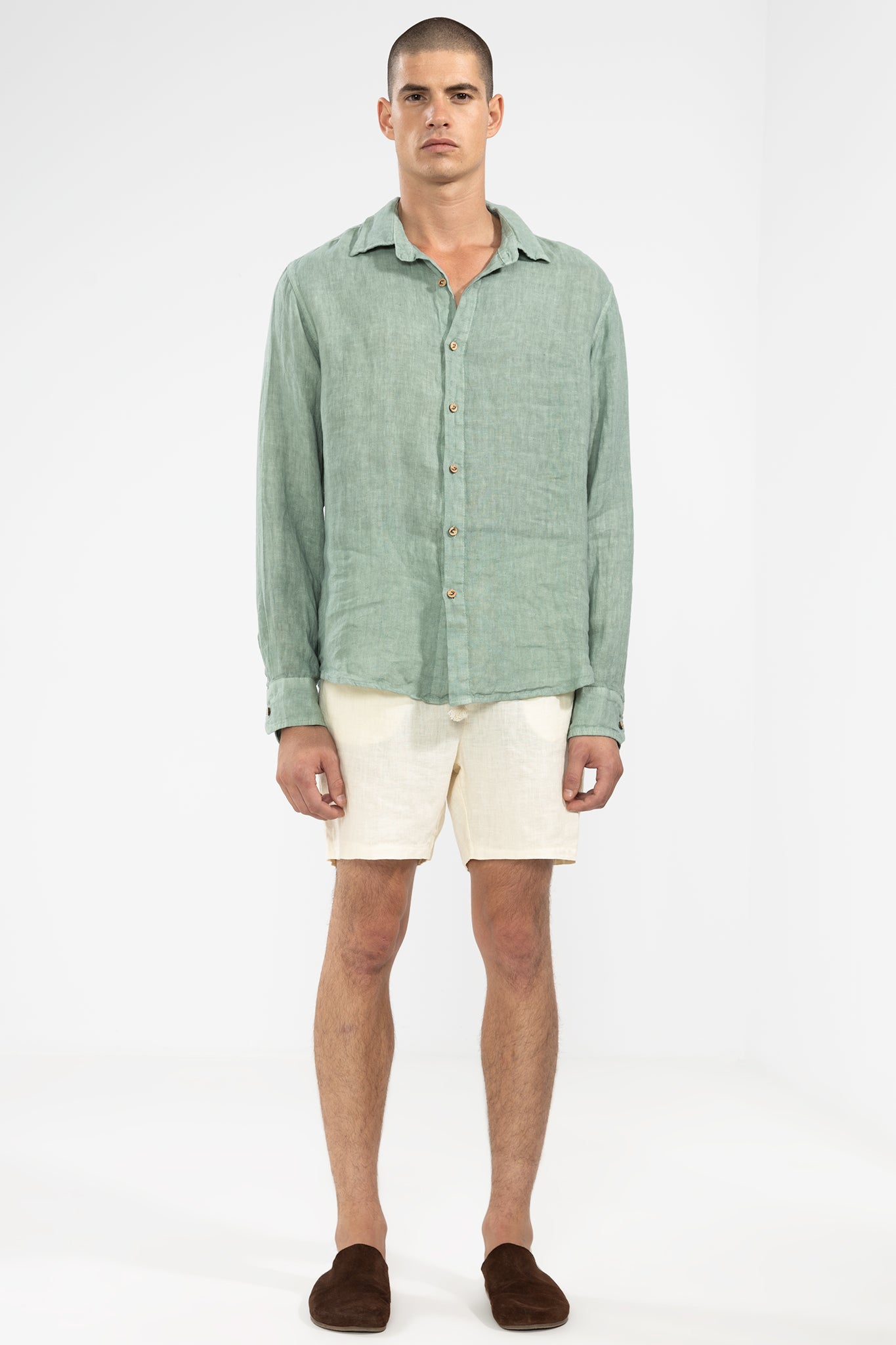 poison green dress Light Green Stripe Shorts - All Bottoms