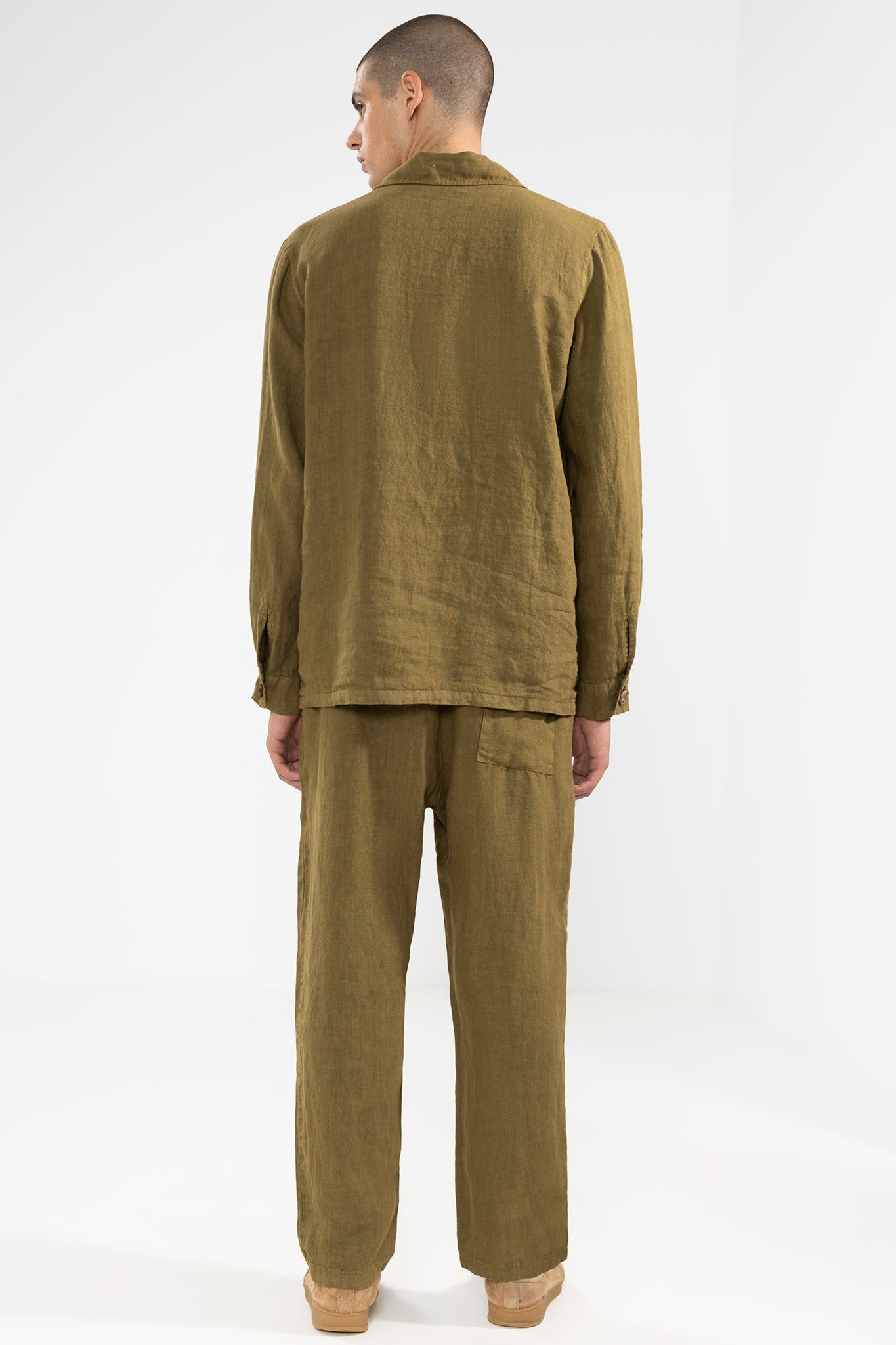 Pantalon en Lin Premium Olive