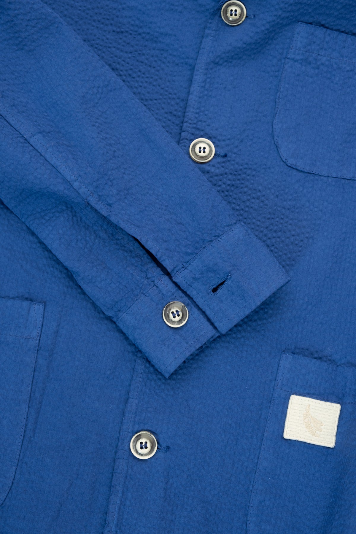 Veste en seersucker bleue