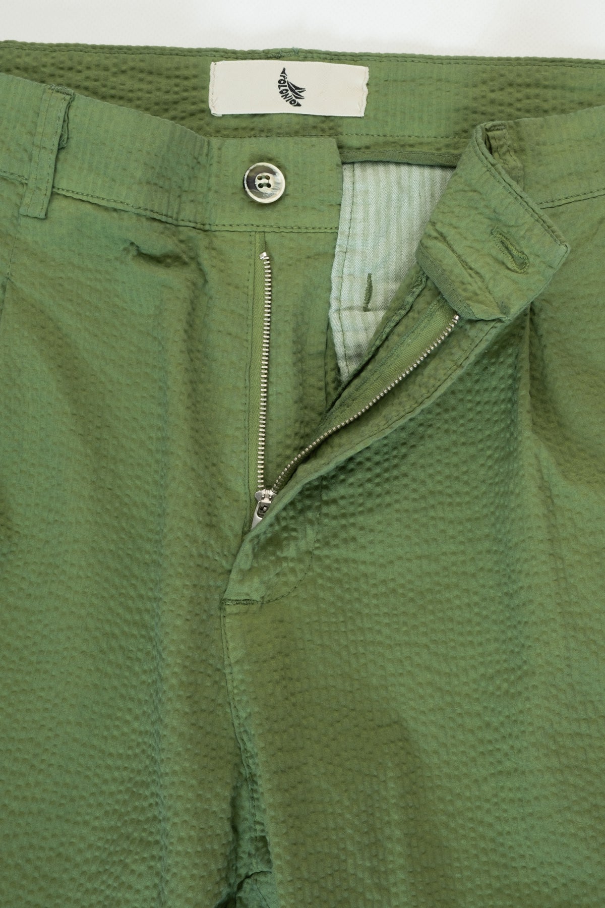Pantalon Seersucker Vert