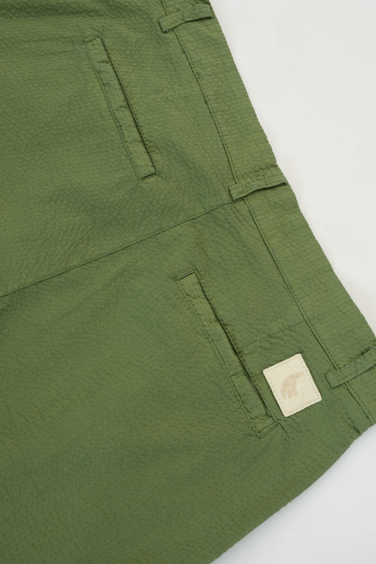 Pantalon Seersucker Vert
