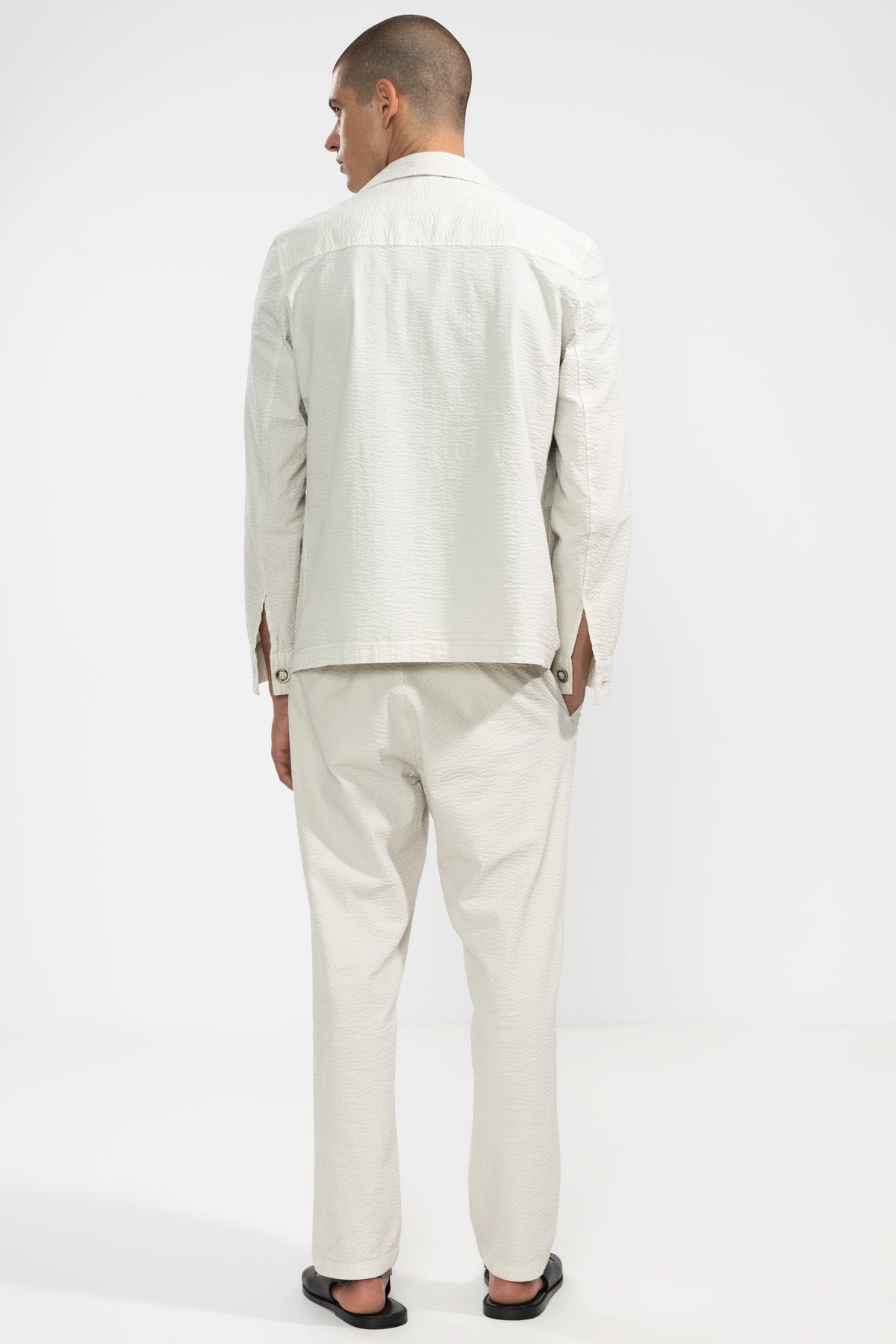 Pantalon Seersucker Oyster