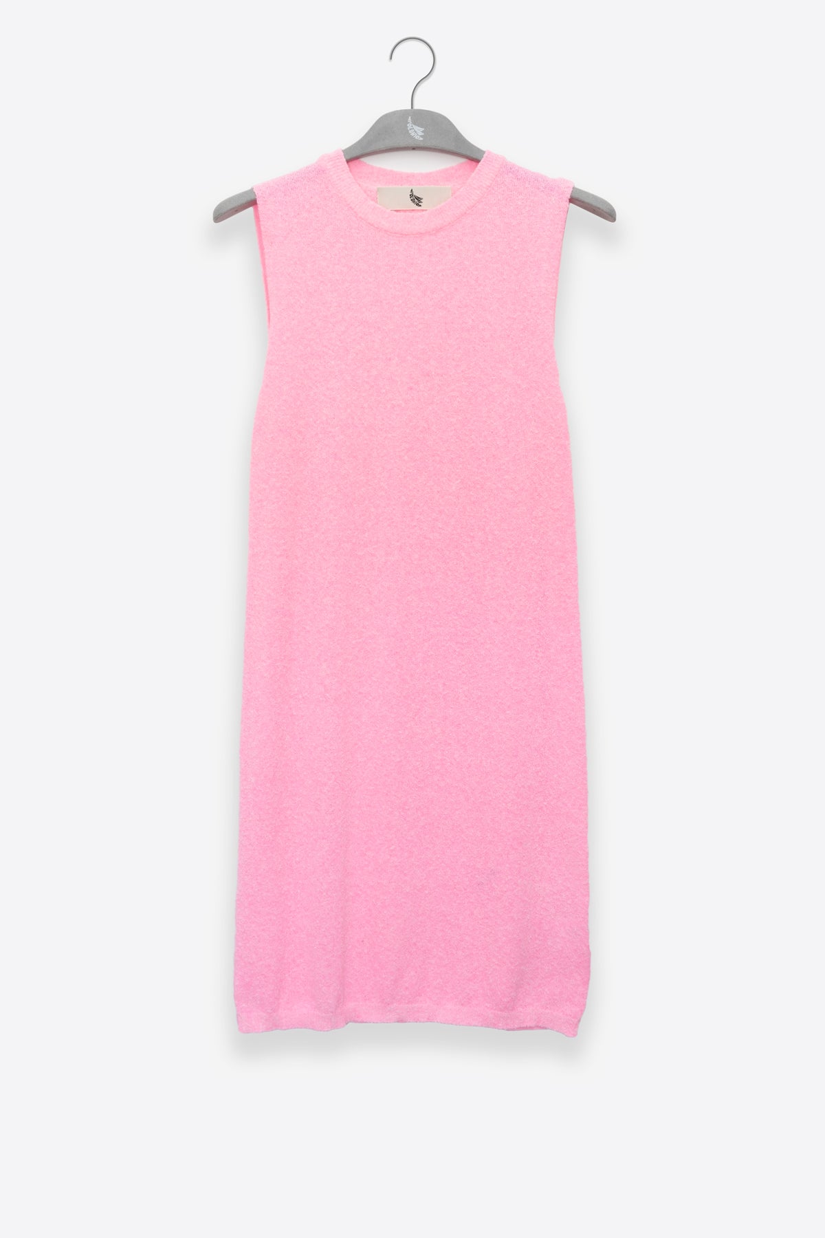 Knitted Tee Dress in Pink