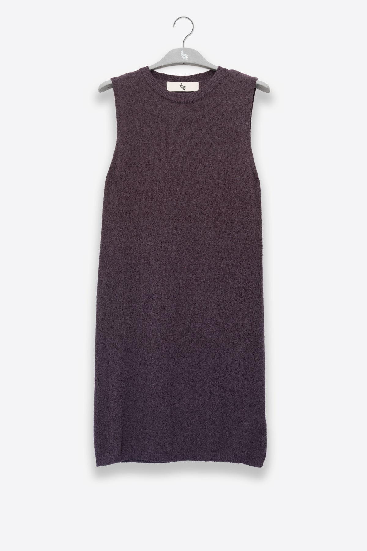 Knitted Tee Dress in Brown