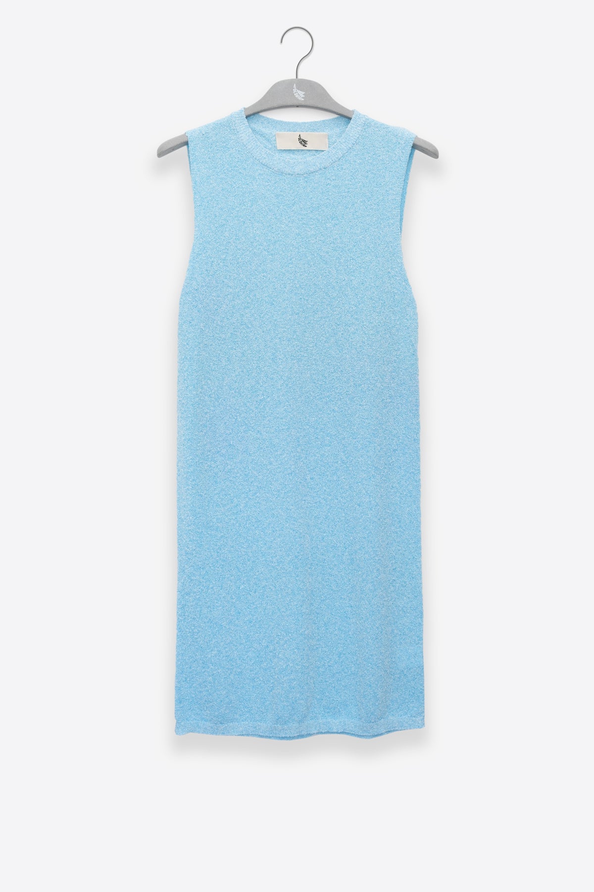 Knitted Tee Dress in Sky