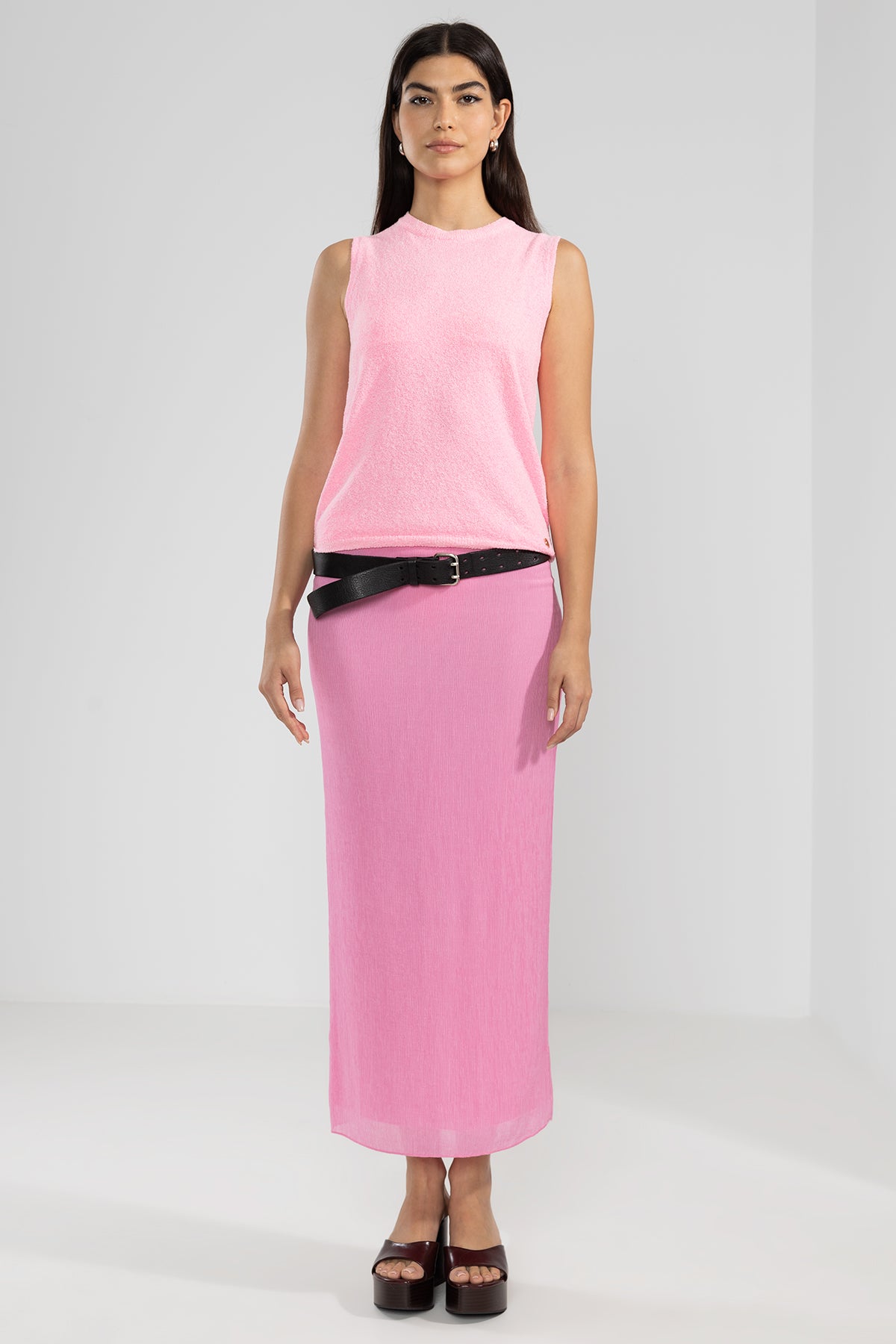 Tee-shirt Tricot en Rose