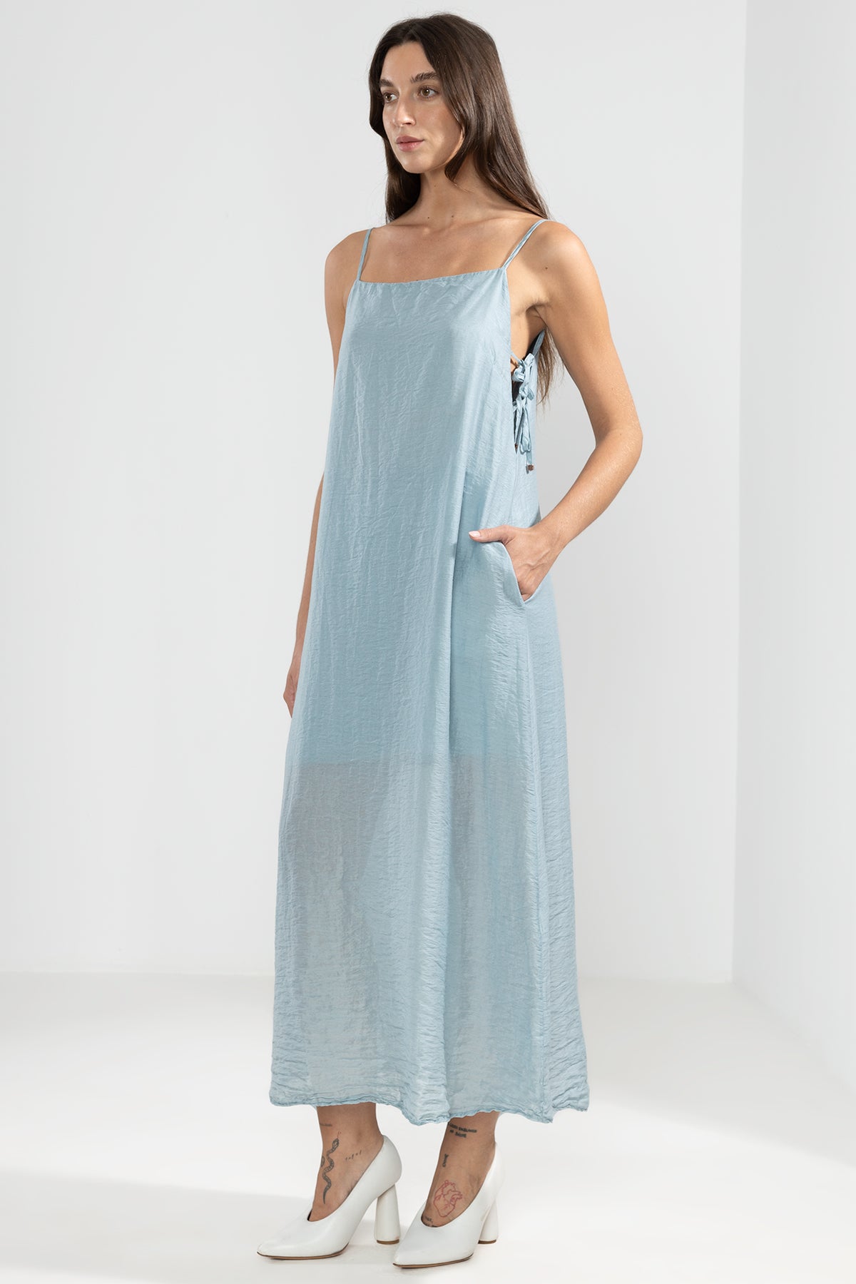 Abby Dress in Aqua