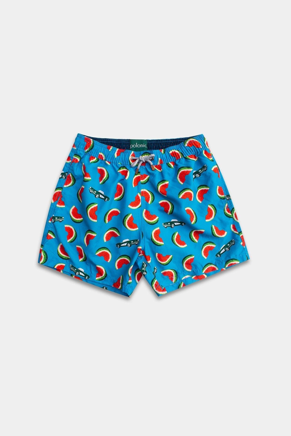 Blue Watermelon Car Classic Swim Trunks - Polonio