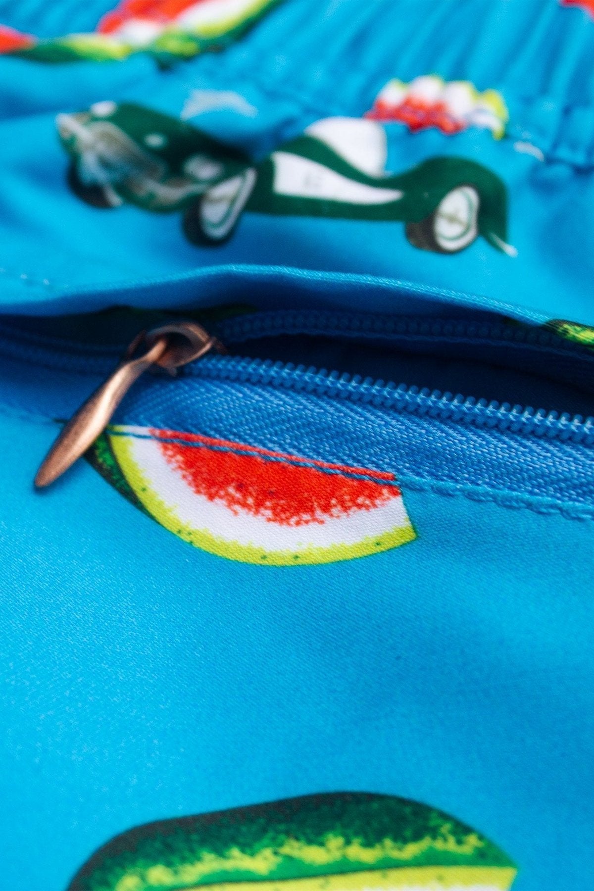 Blue Watermelon Car Classic Swim Trunks - Polonio