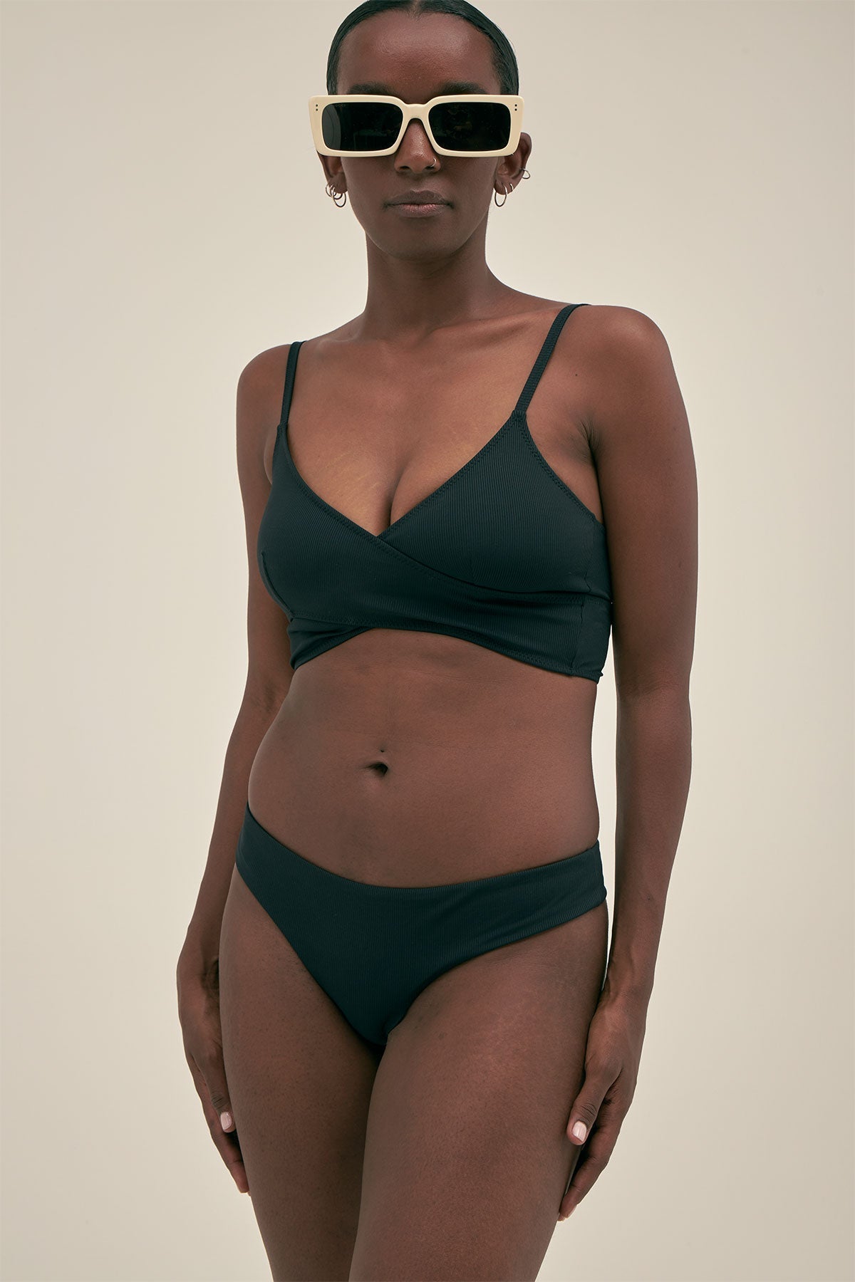 Braguita Bikini Brazilian Rib Negro - Polonio