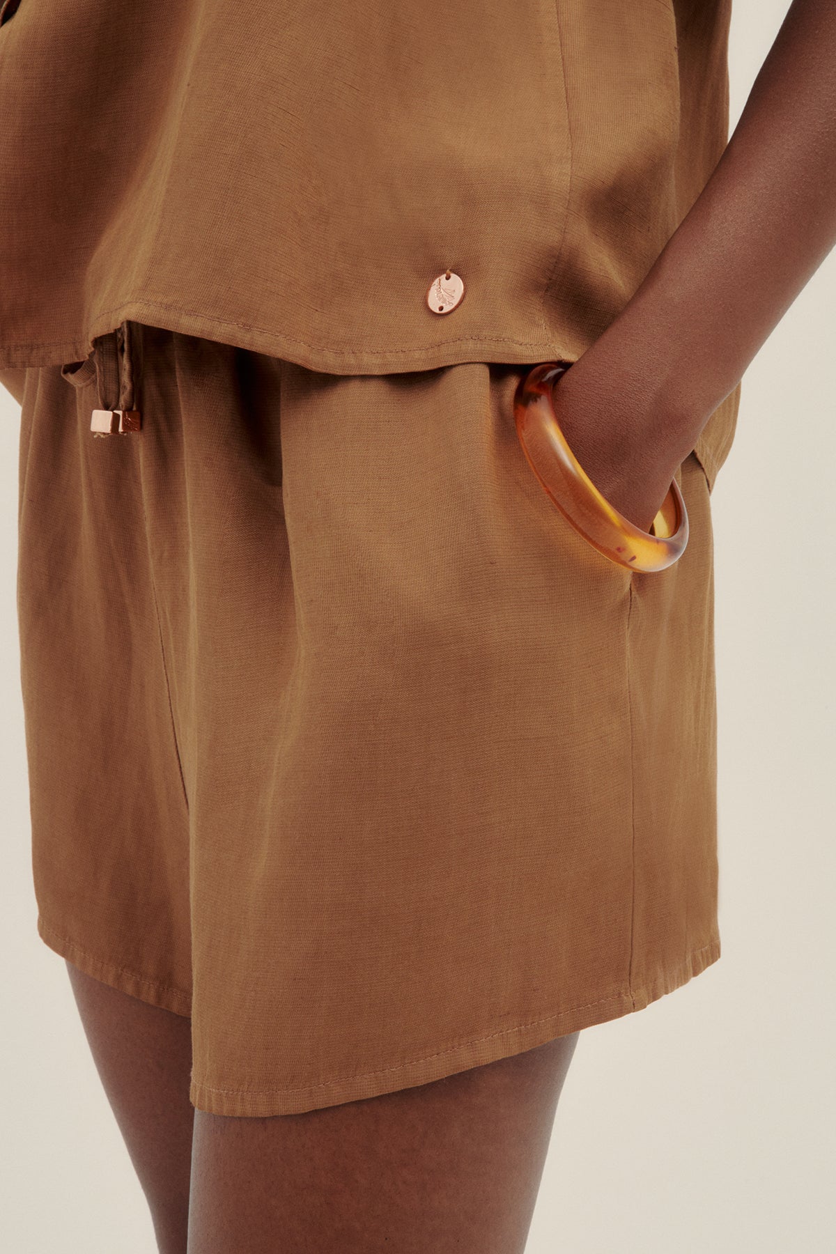 Camisa Manga Corta Bronce - Polonio