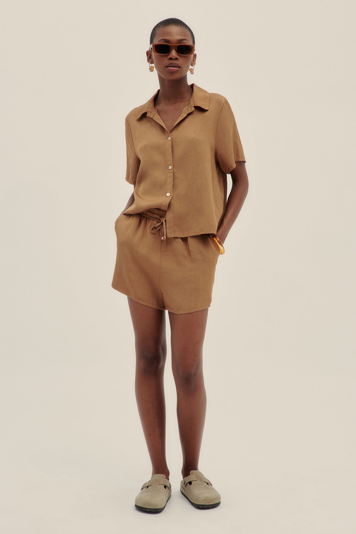 Camisa Manga Corta Bronce - Polonio