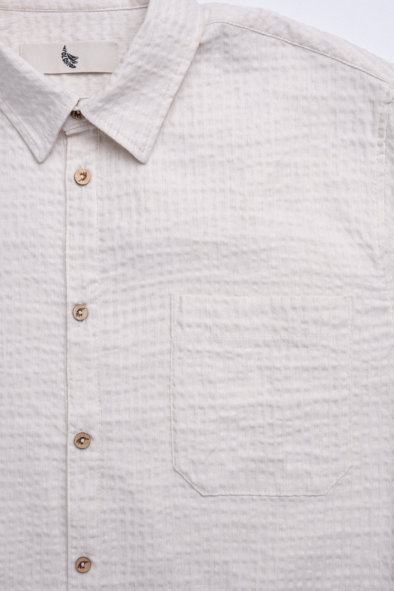 Camisa Manga Corta Fede Crema - Polonio