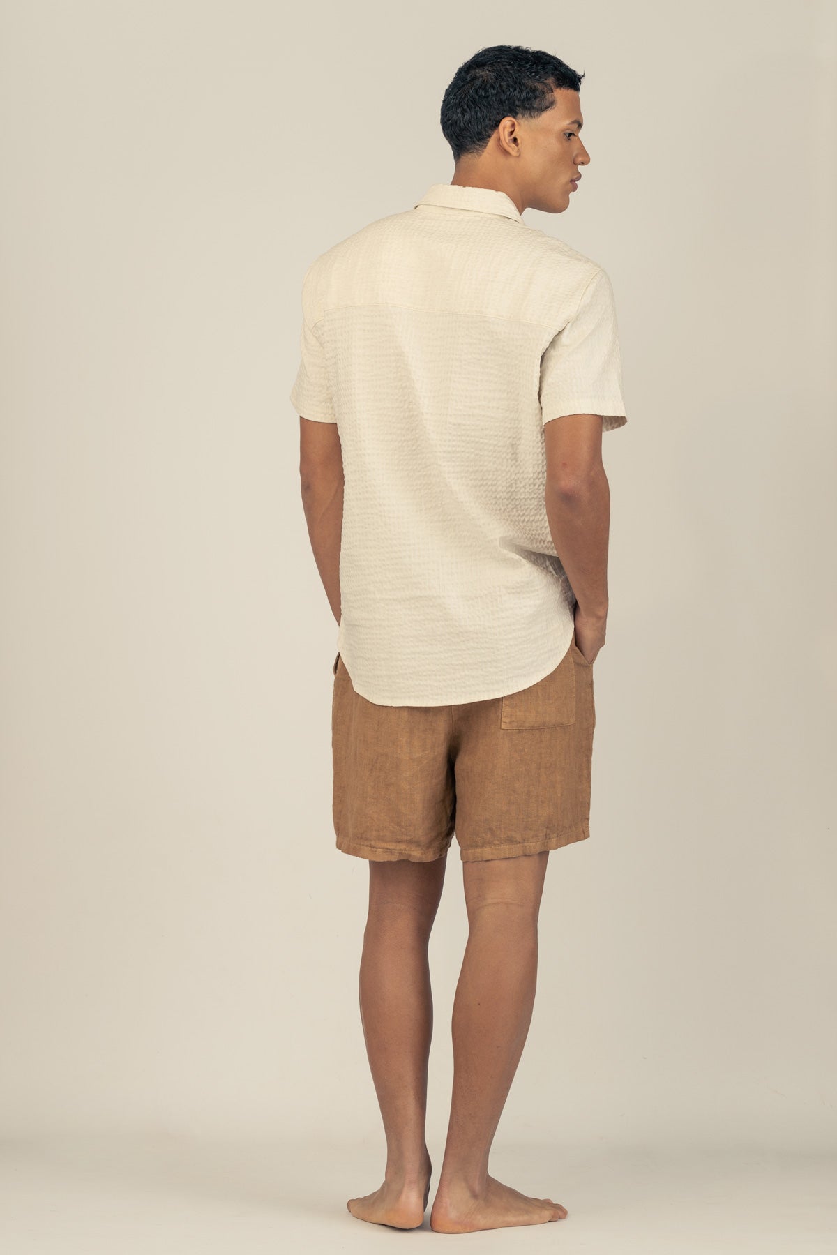 Camisa Manga Corta Fede Crema - Polonio