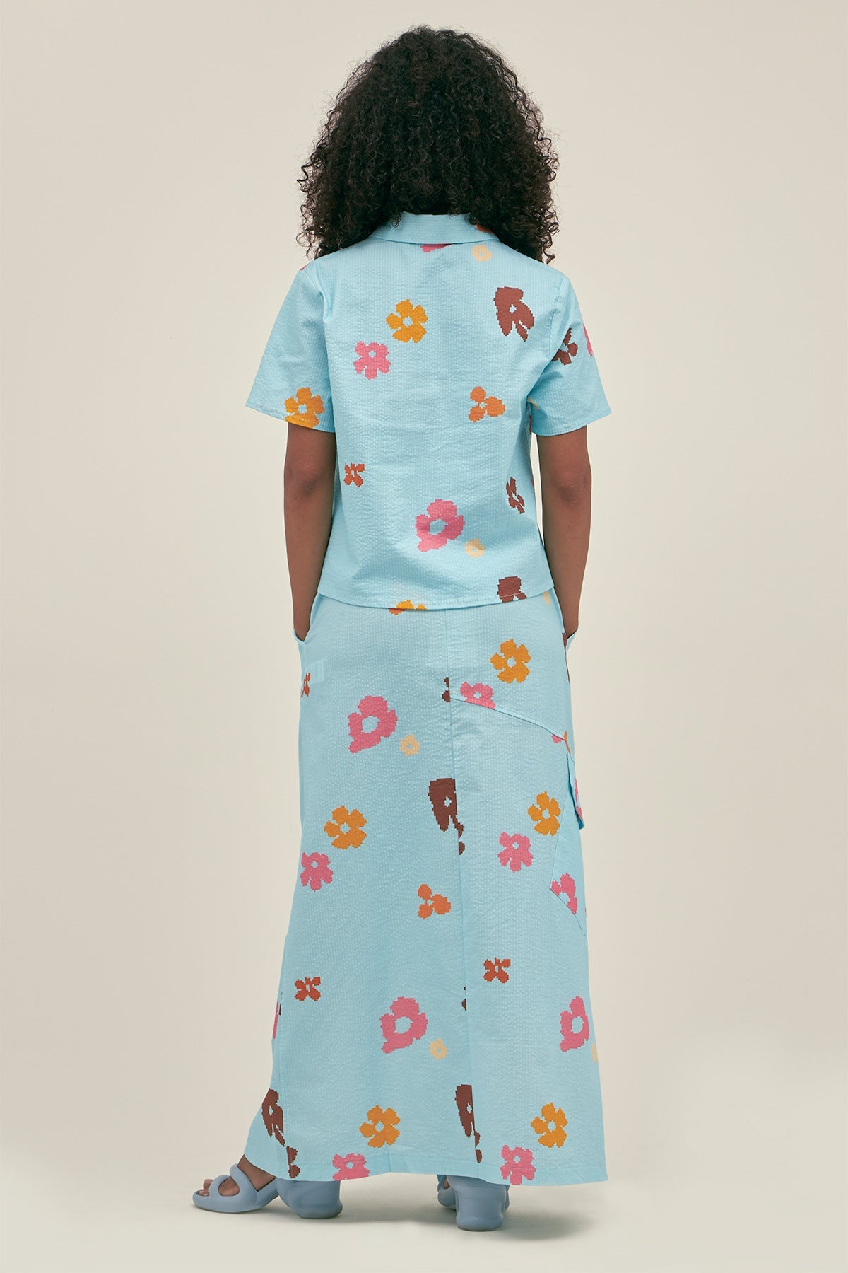 Camisa Manga Corta Poppy Sky - Polonio