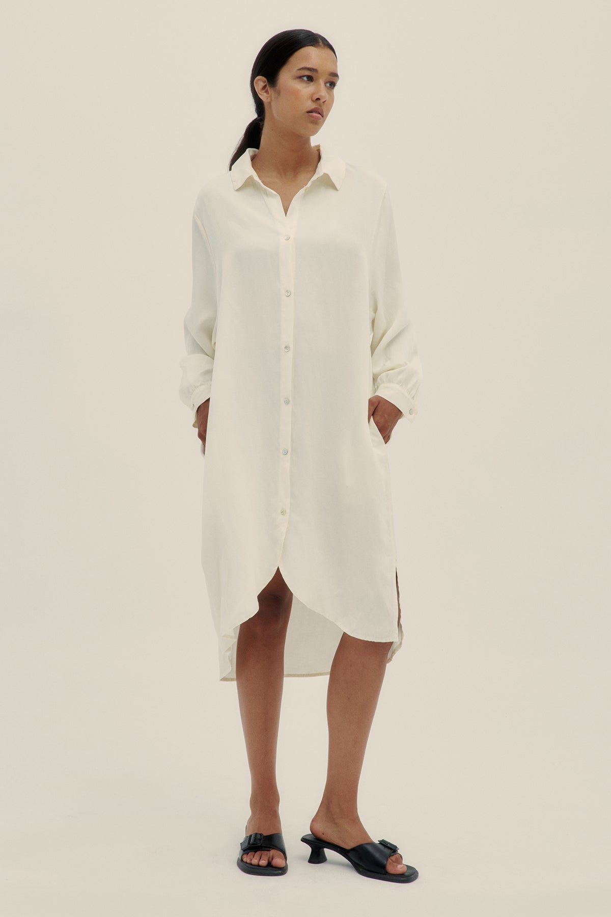 Camisa Manga Larga Crema - Polonio