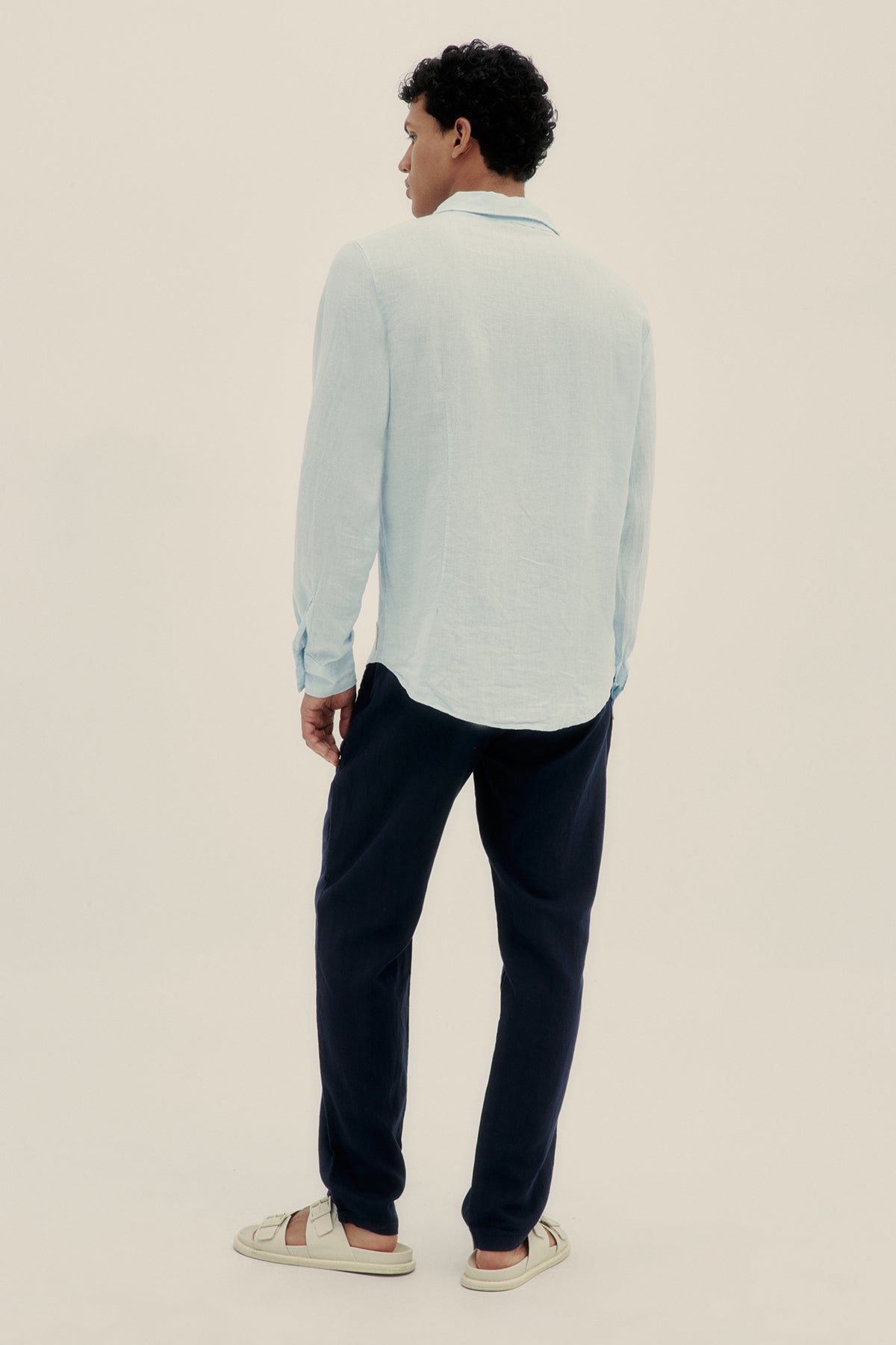 Camisa Manga Larga de Lino Cielo - Polonio