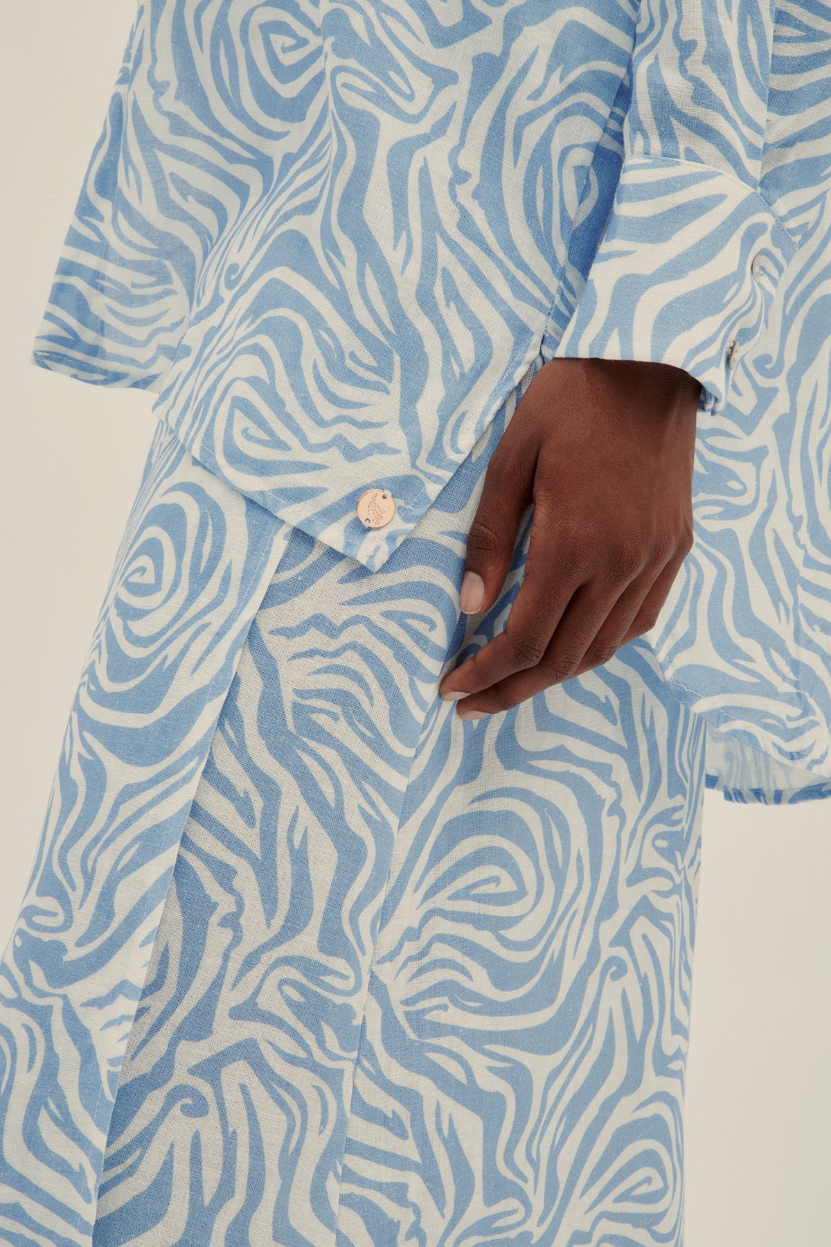 Camisa Mica Zebra Cielo - Polonio