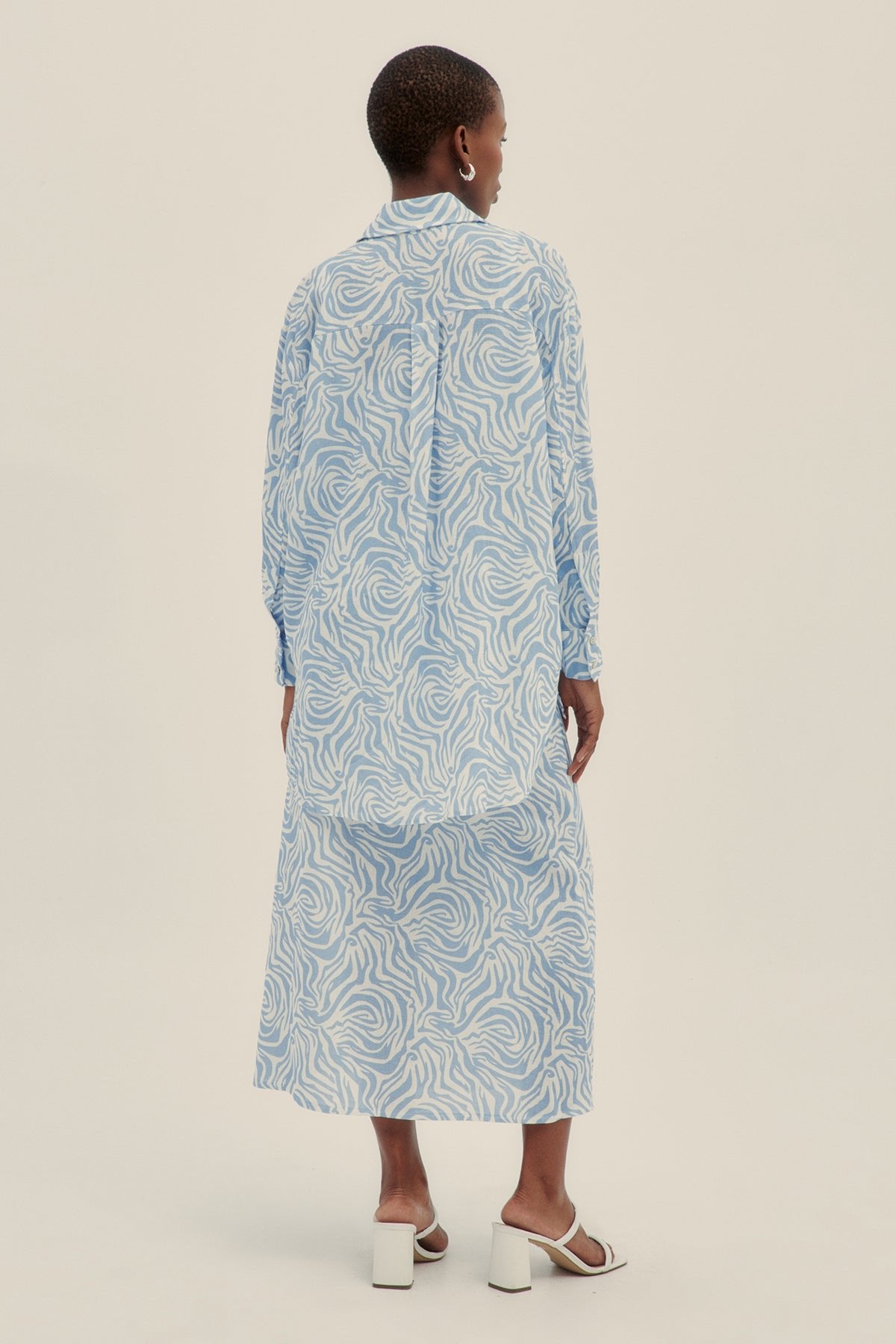 Camisa Mica Zebra Cielo - Polonio