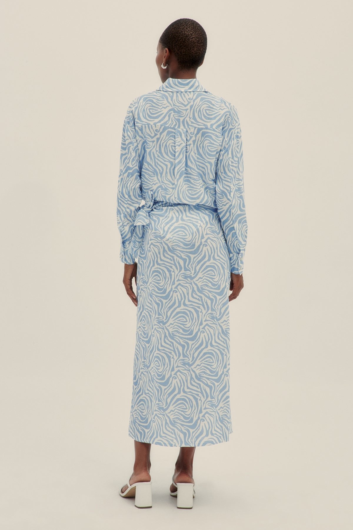 Camisa Mica Zebra Cielo - Polonio