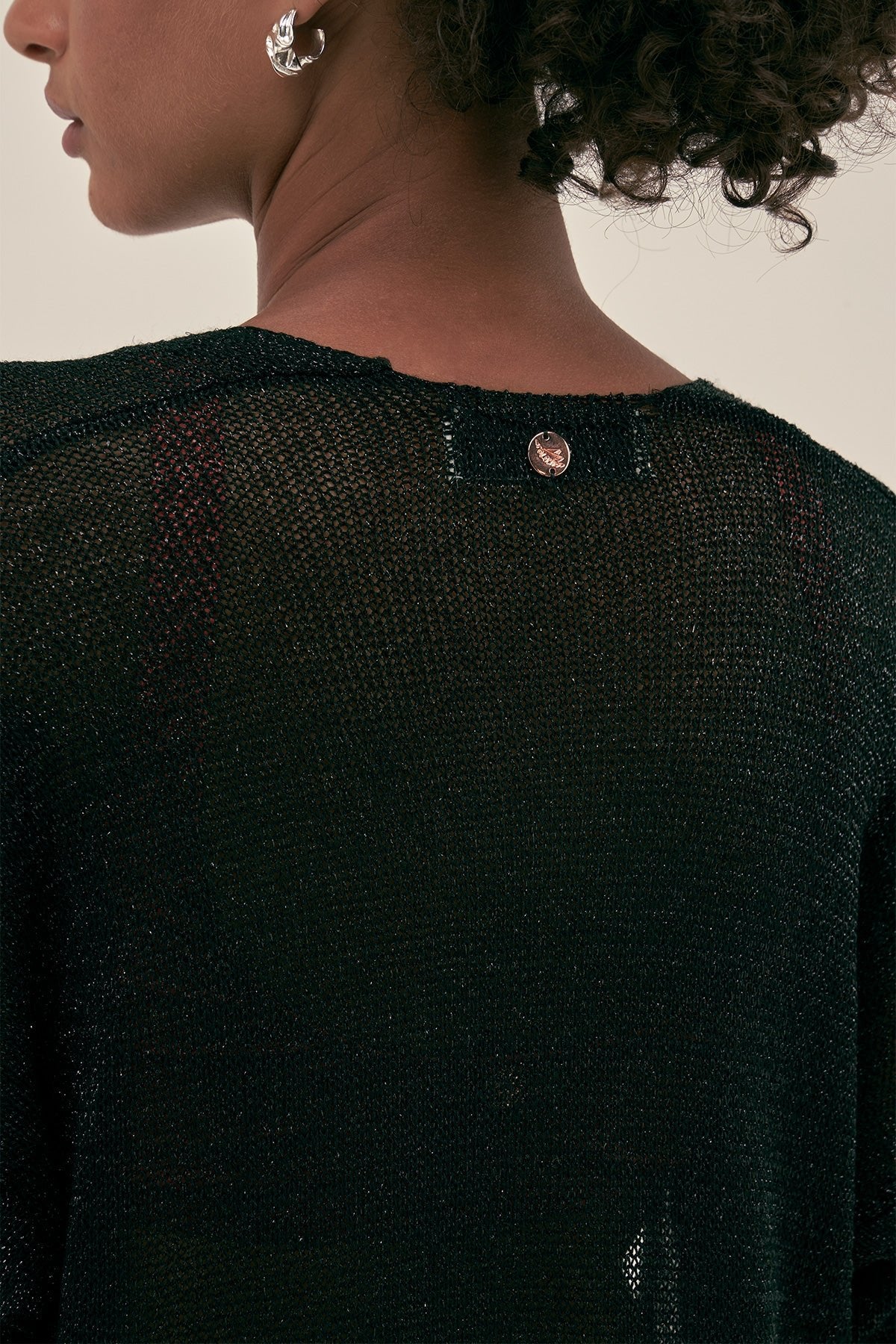 Cardigan Lu Lurex Negro - Polonio