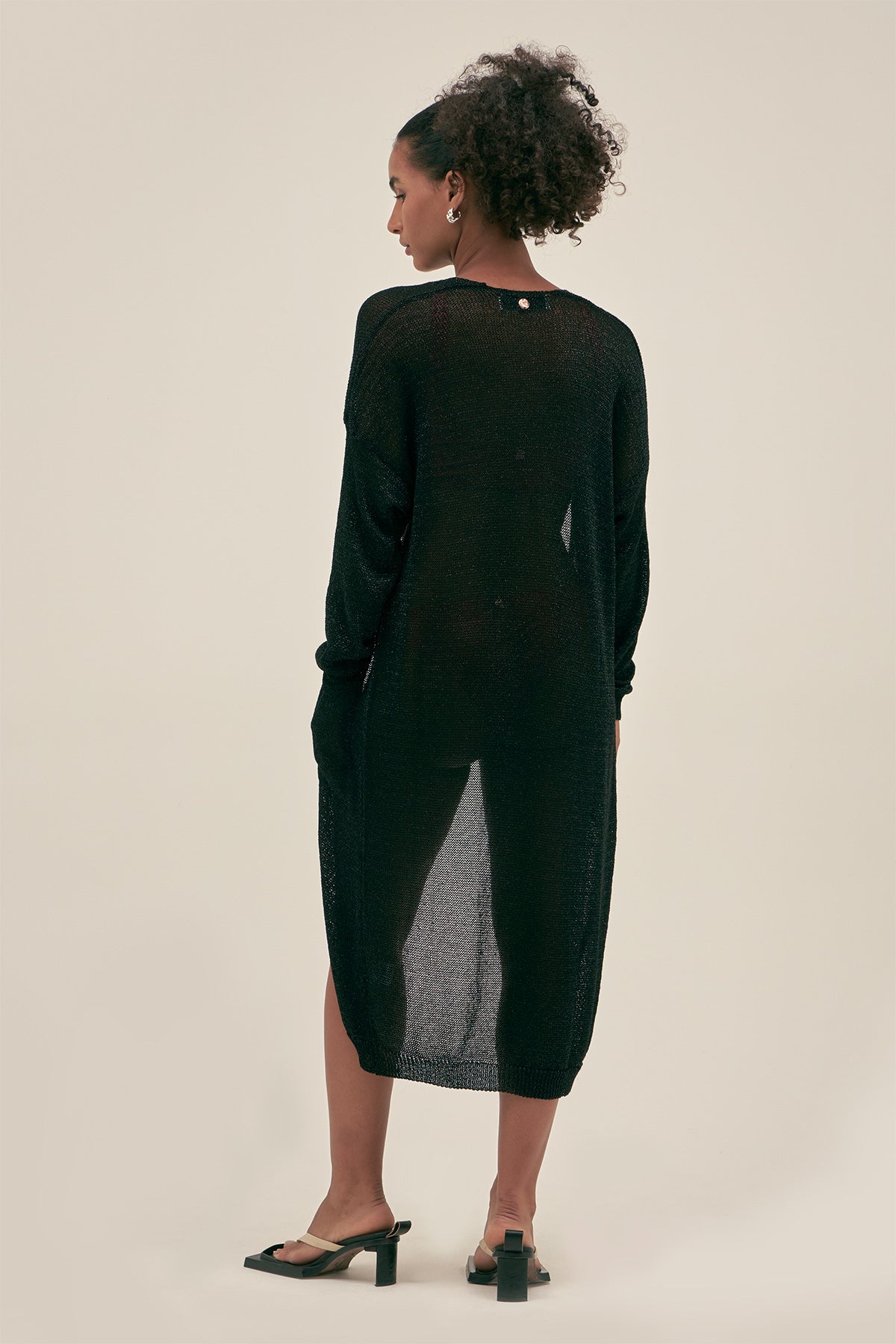 Cardigan Lu Lurex Negro - Polonio