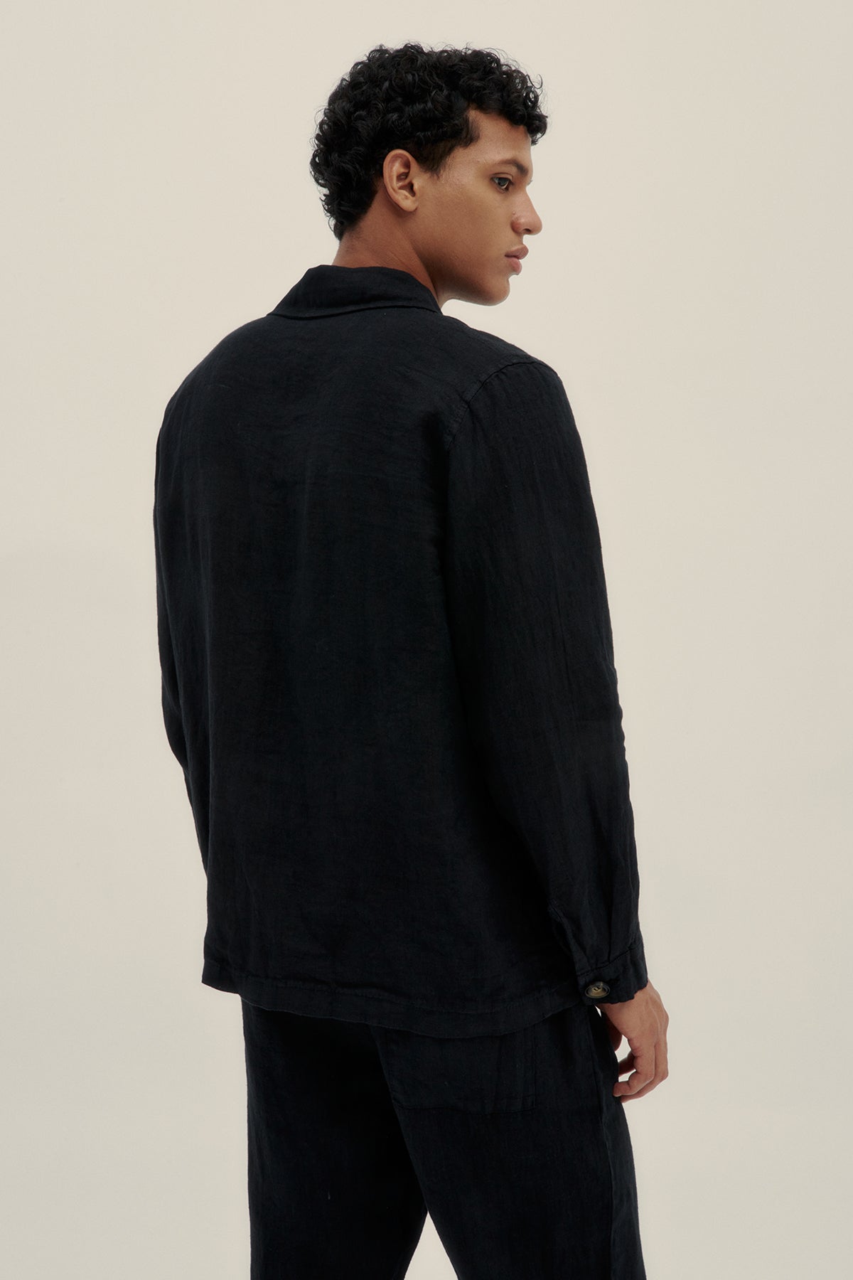 Chaqueta Lino Premium Negro - Polonio