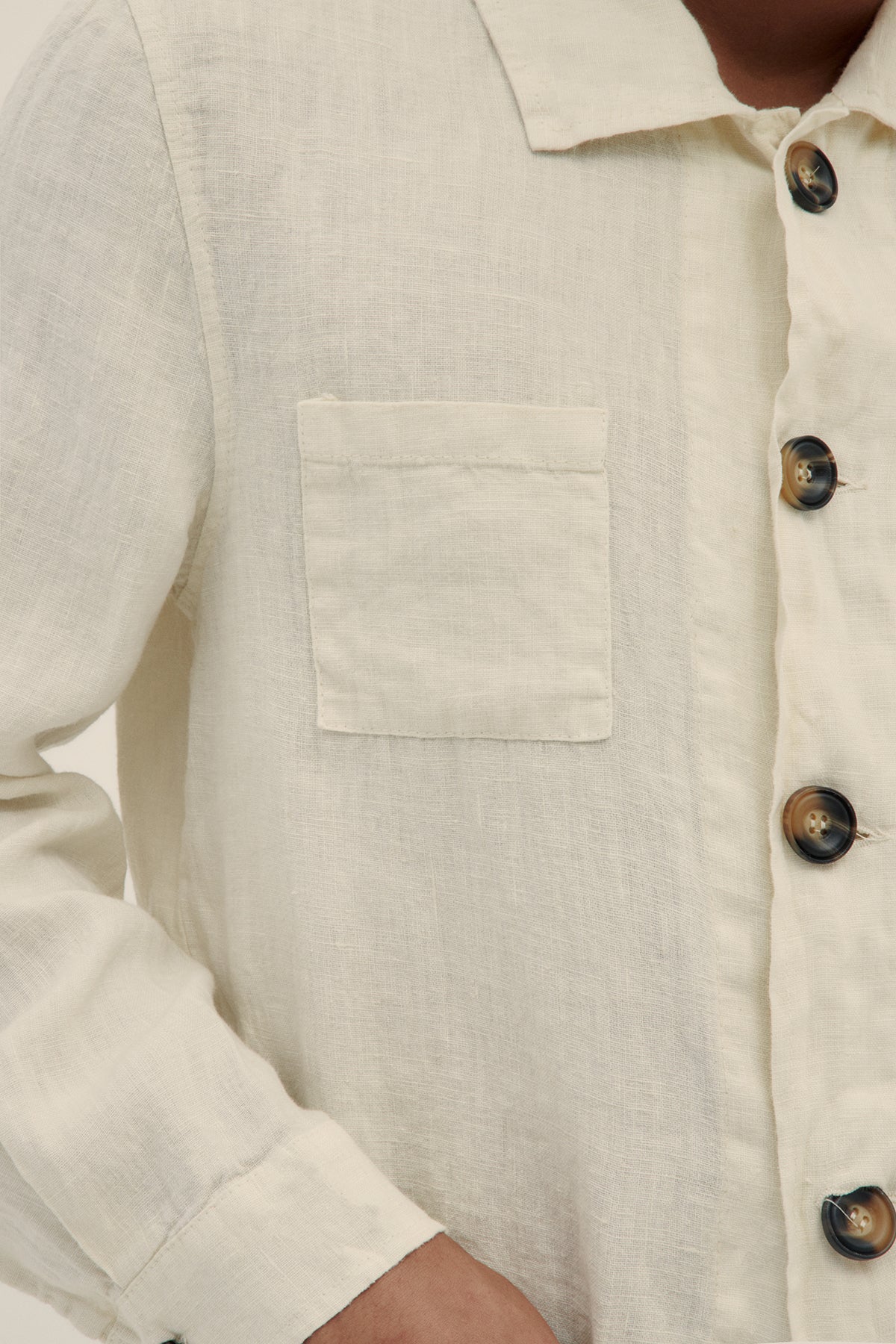 Cream Premium Linen Jacket - Polonio