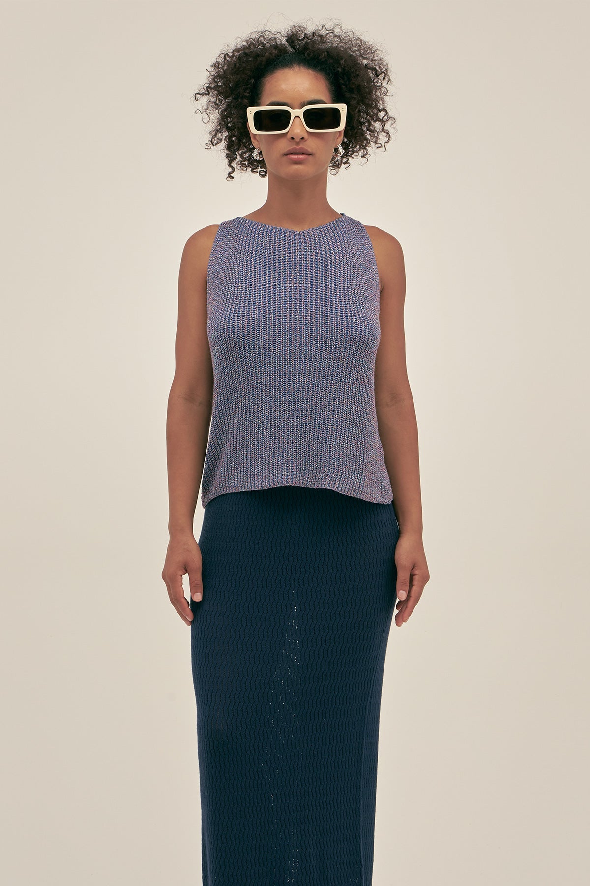 Top Tejido Eli Lurex Lavanda - Polonio