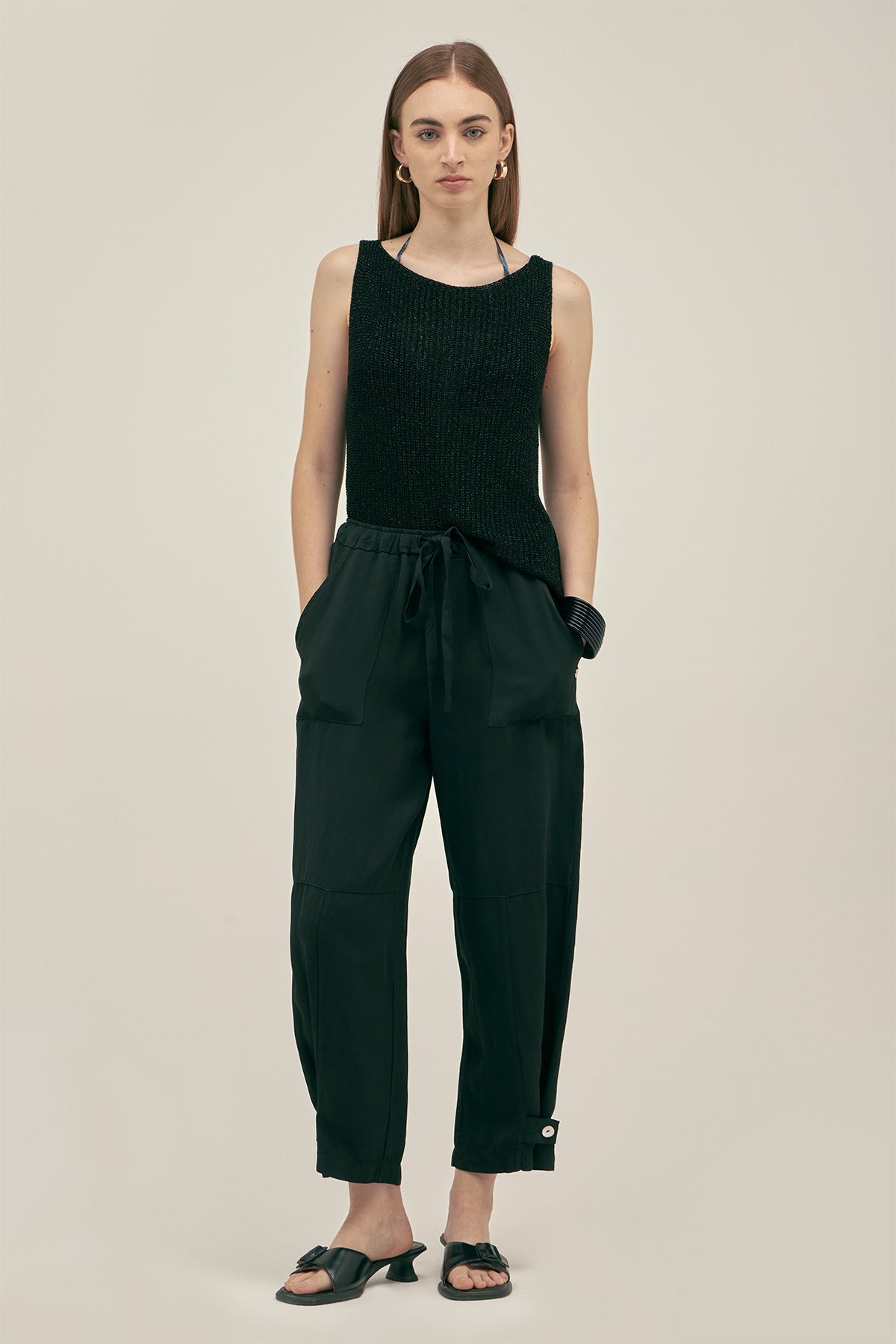 Top Tejido Eli Lurex Negro - Polonio