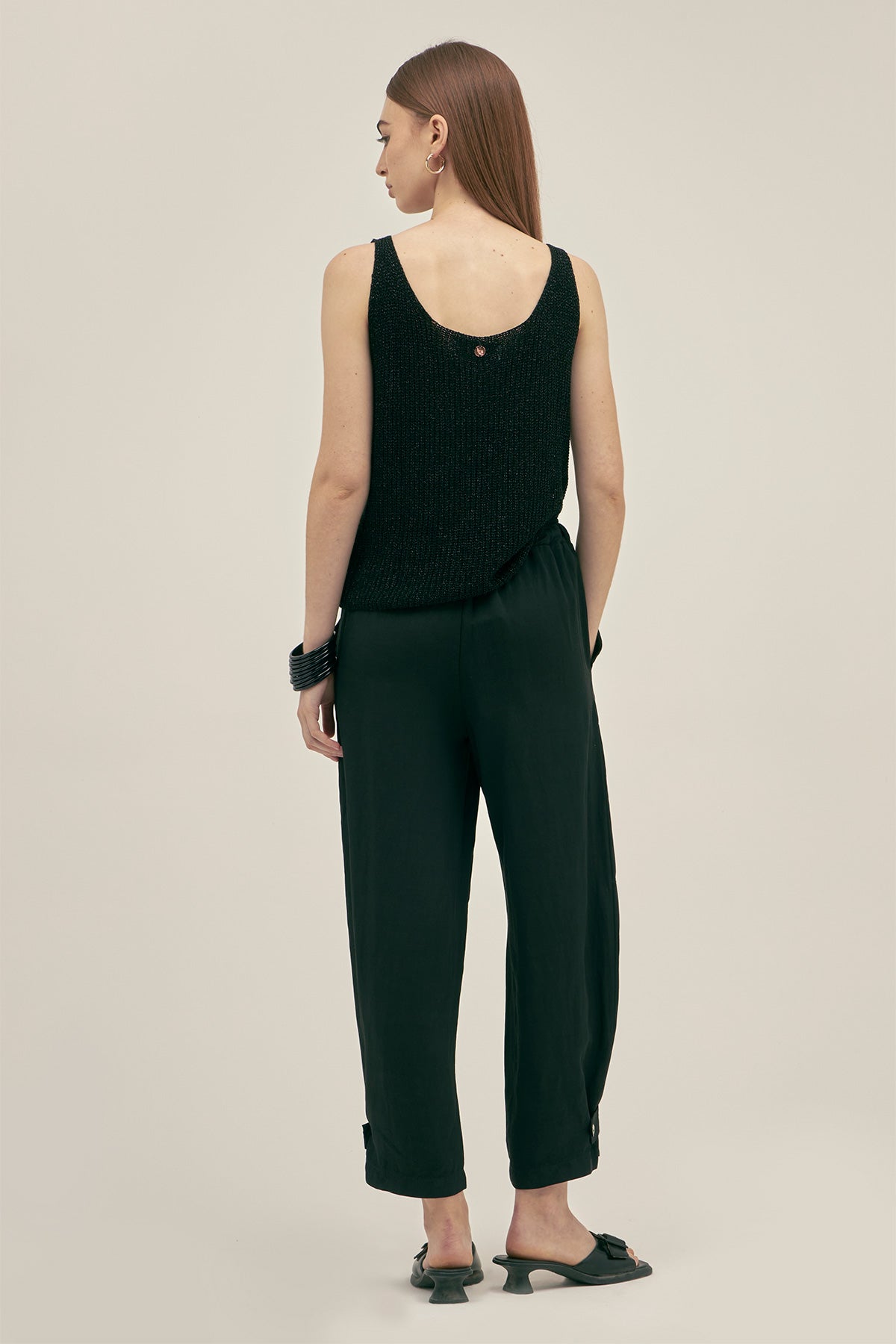 Top Tejido Eli Lurex Negro - Polonio